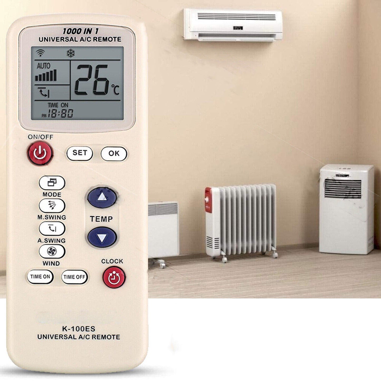 Universal Remote Control for Air Conditioners Compatible with Panasonic and Fujitsu