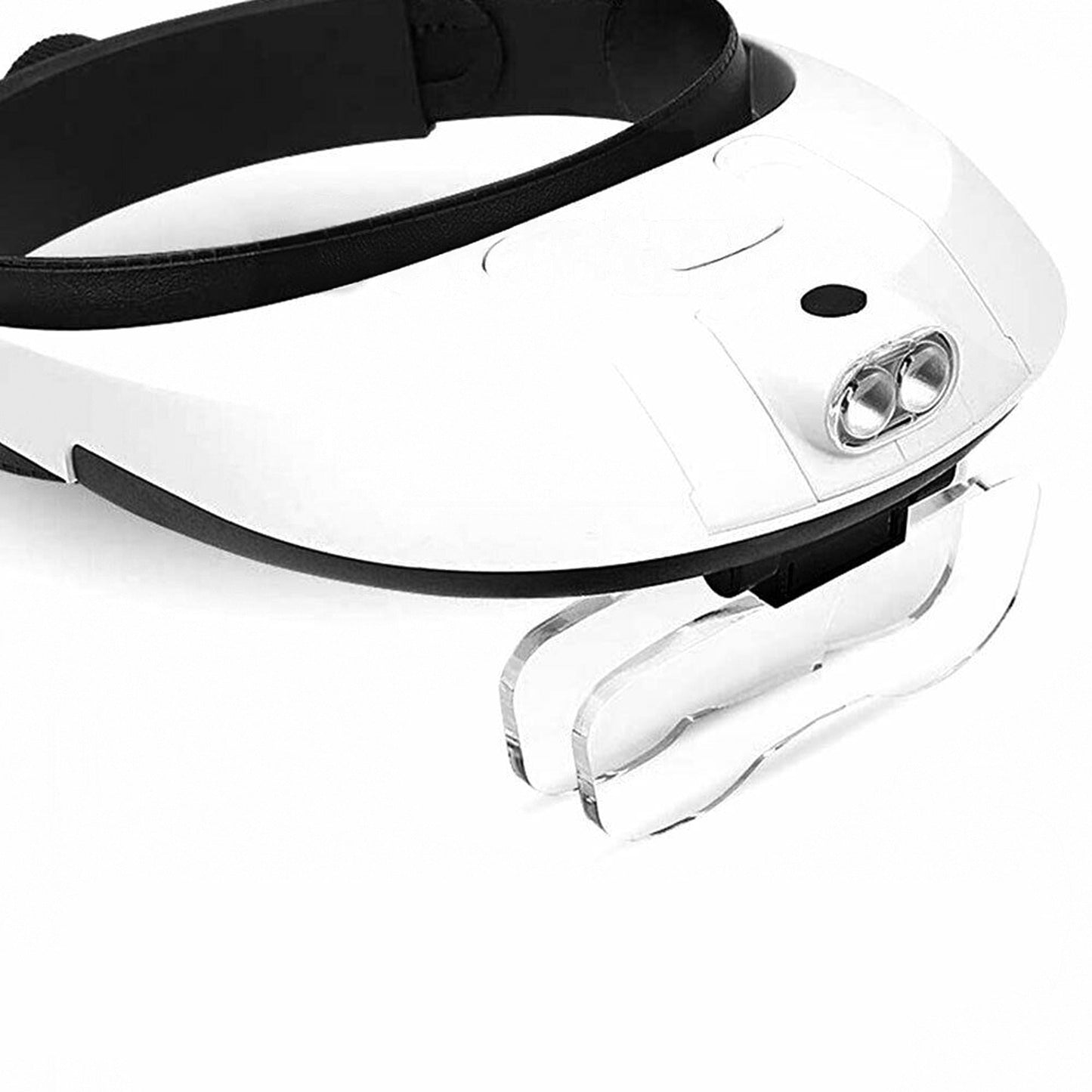 LED Light Magnifying Glass Headband Jeweler Magnifier Loupe