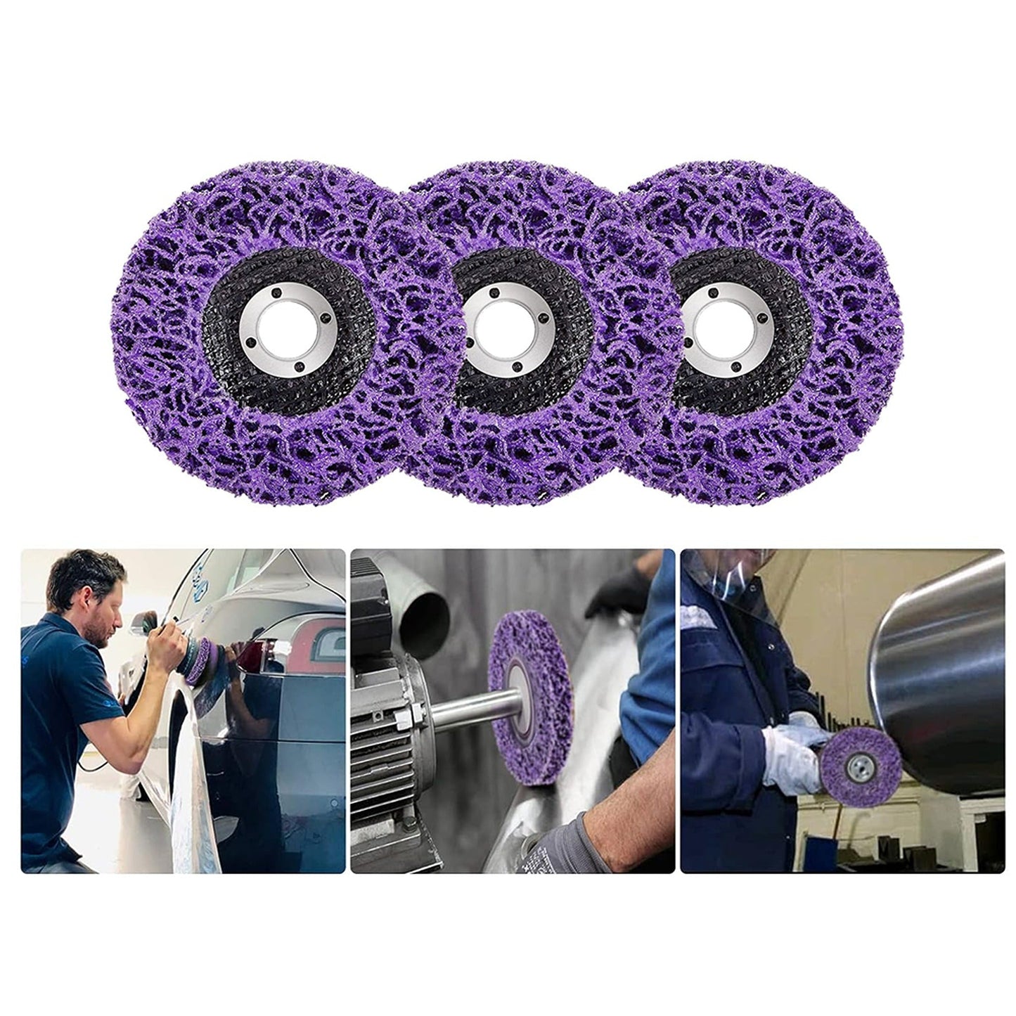 10pcs Medium Grit Poly Strip Disc for Paint and Rust Removal