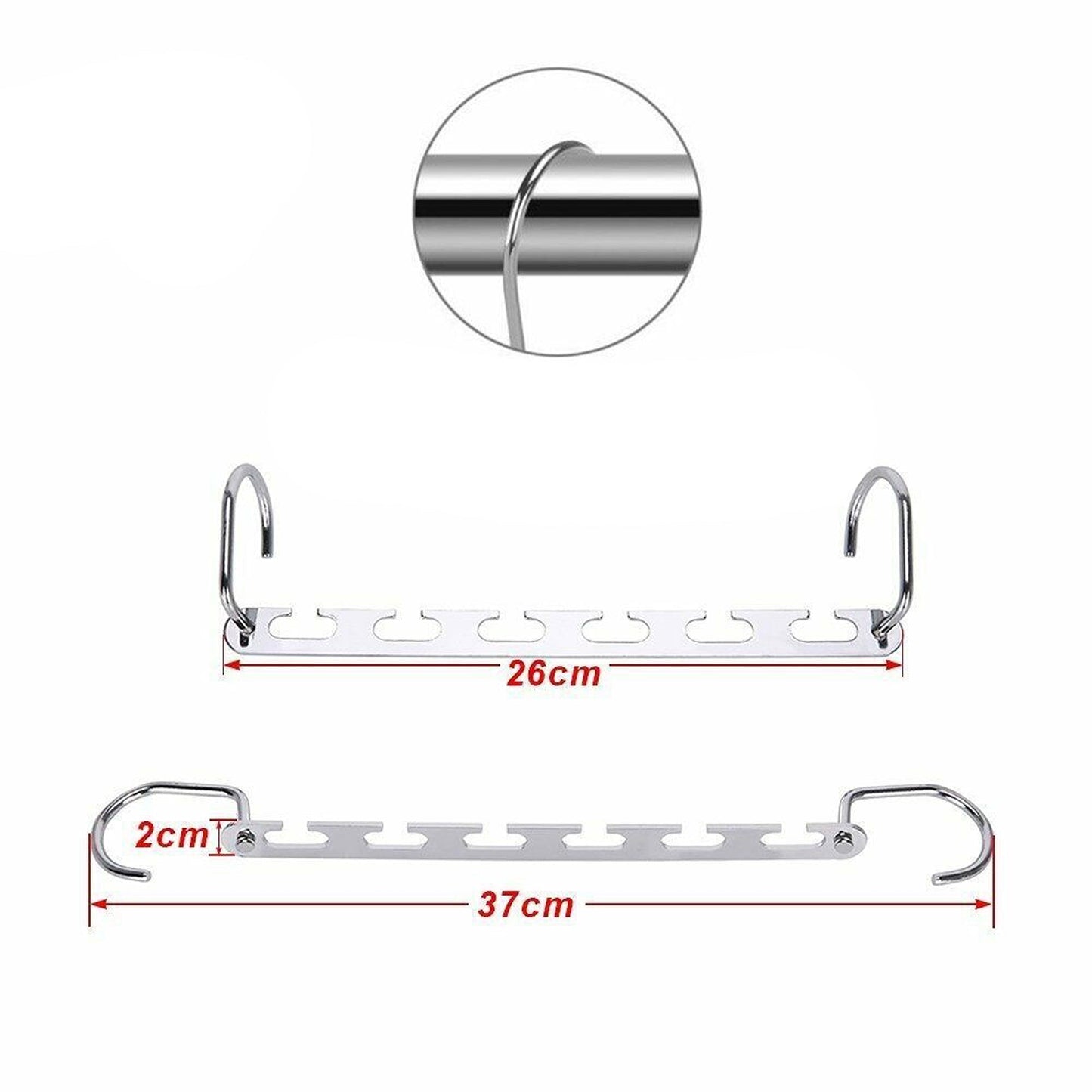 6pcs Multi-Function Metal Hook Space Saver Clothes Hangers