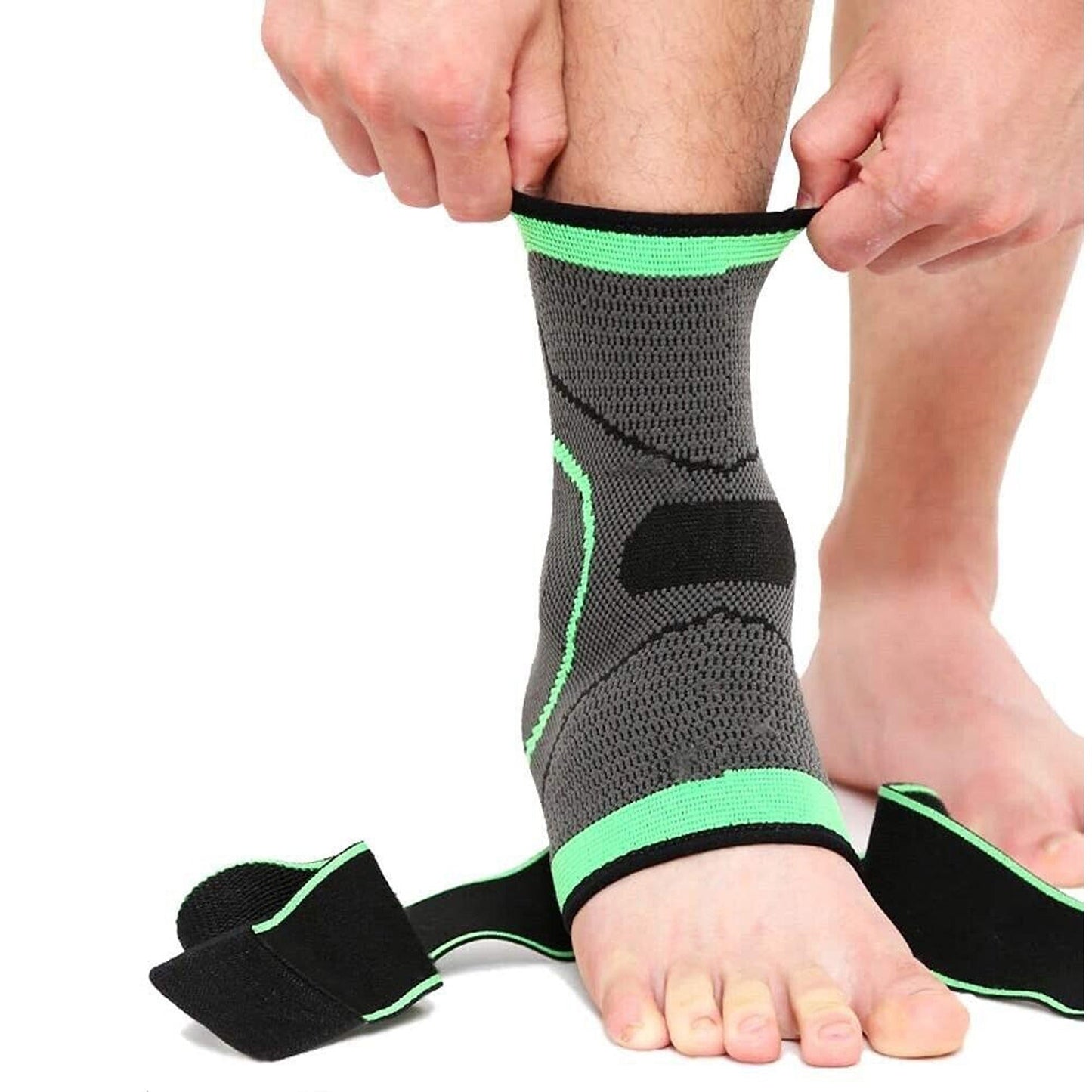 Heel Ankle Support Brace Adjustable Compression Foot Protector Strap