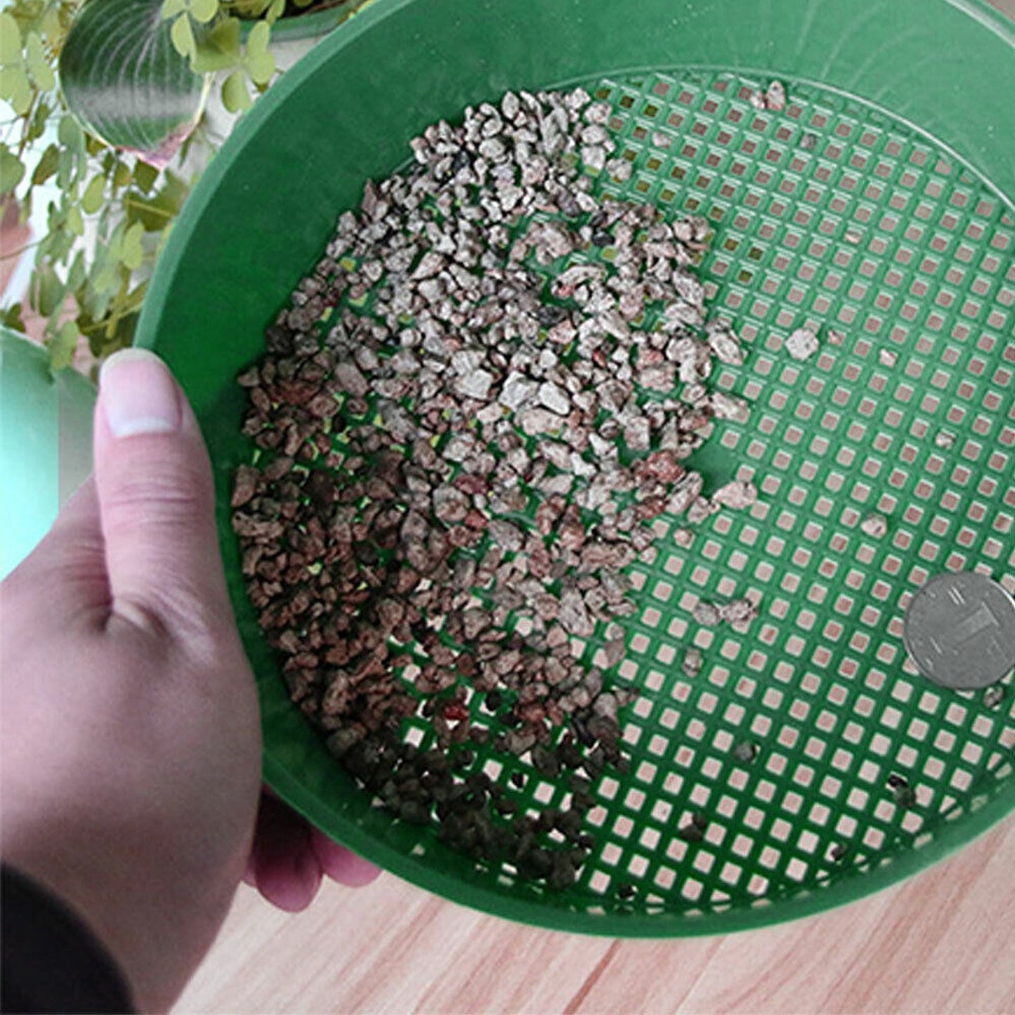 2pcs Mesh Soil Sieve Garden Sand Stone Small Gravel