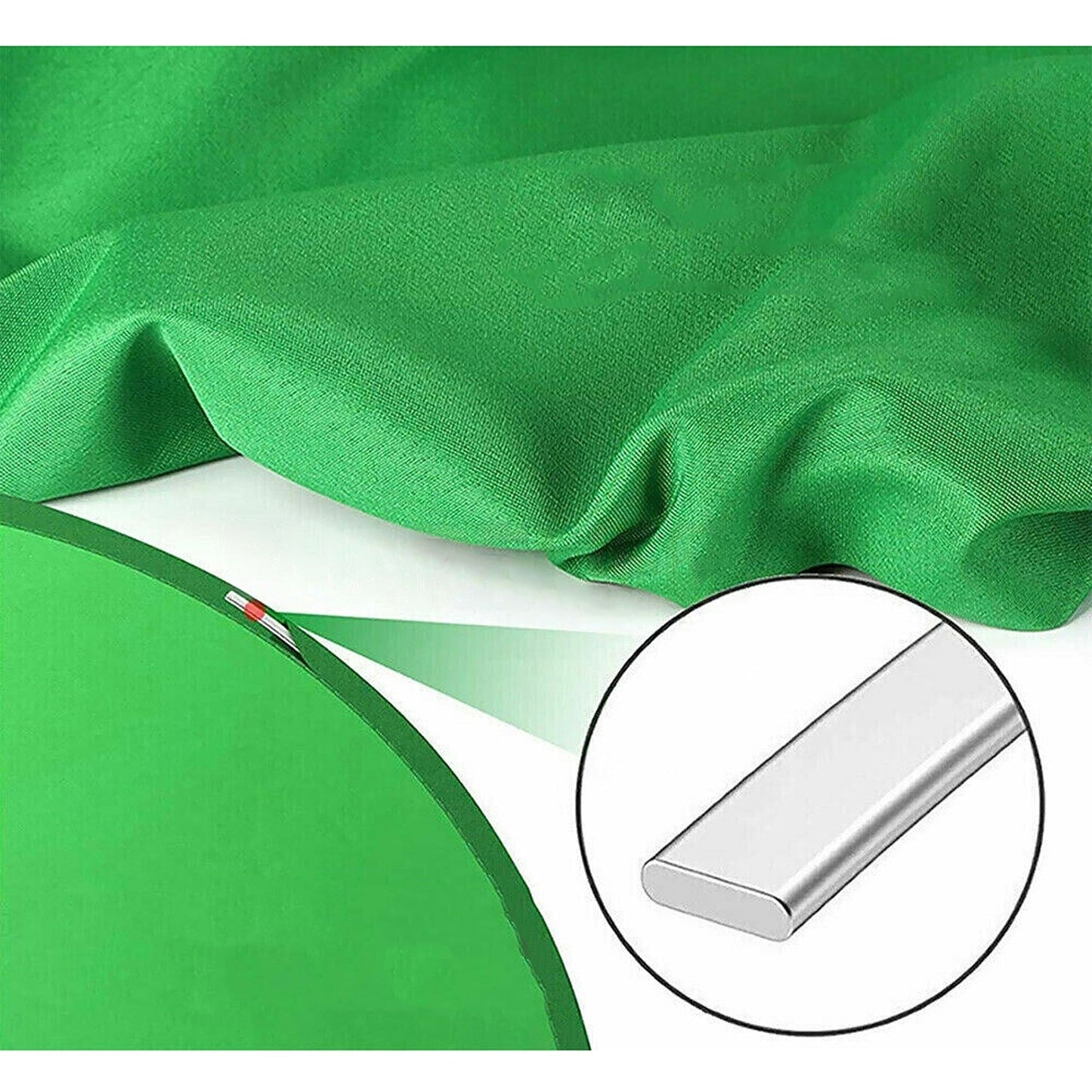 Portable Twitch Streaming Green Screen Large Pop-Up Round Background
