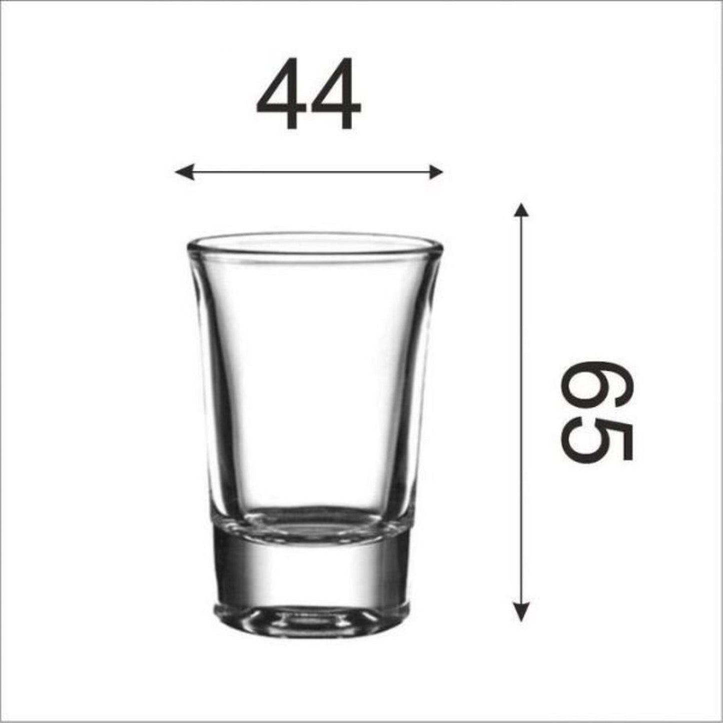 Set of 12 Heavy Base Shot Glasses for Vodka Whiskey - 40ml