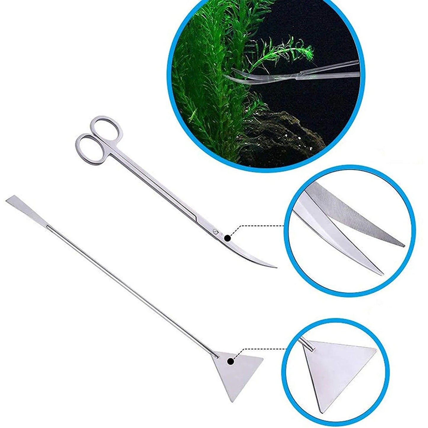Aquarium Aquascaping Tool Kit Plant Tweezers Scissors Spatula Set