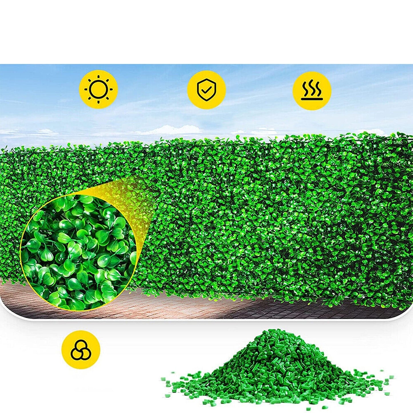 Artificial Plant Grass Vertical Wall Panels Fake Ivy Mat Foliage Garden