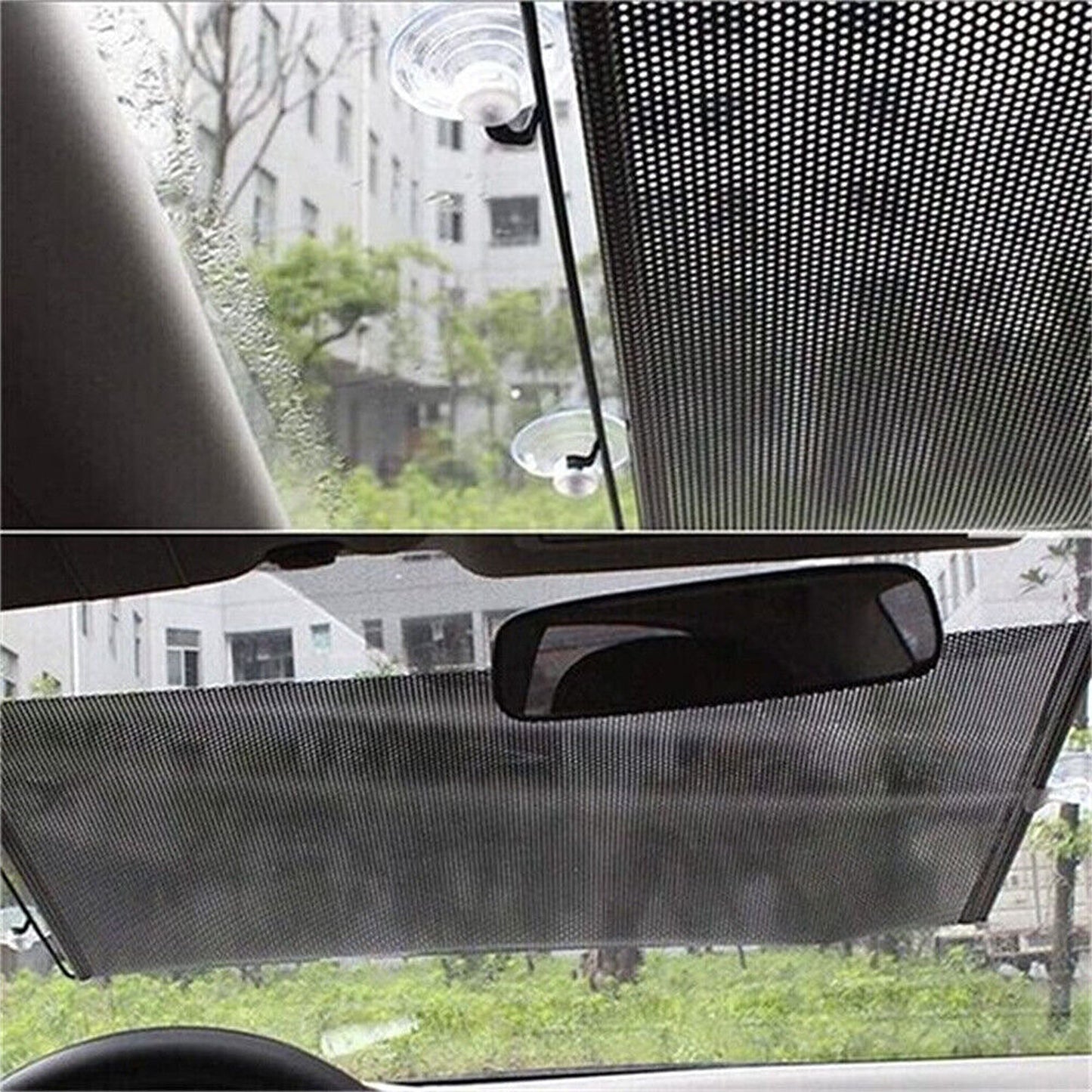 Car Retractable Sun Shade with Suction Cups Blackout Visor