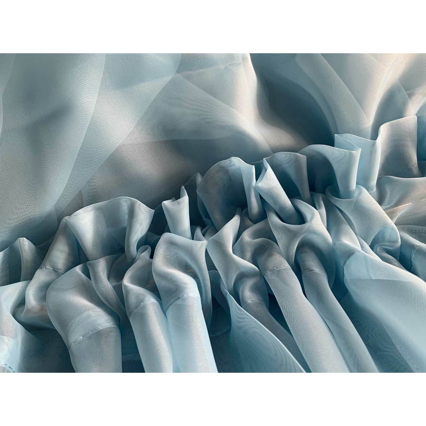 Organza Voile Sheer Curtain with Rod Pocket for Window Draping