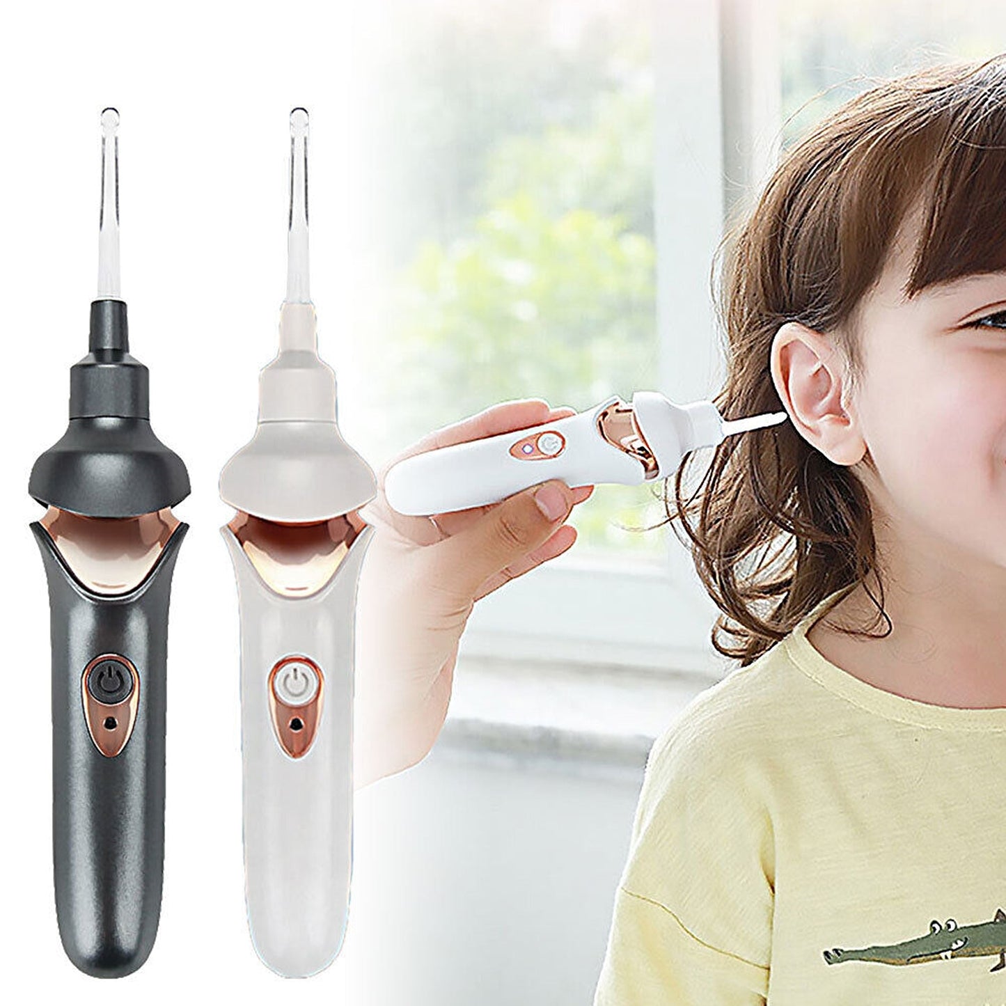 Vacuum Ear Wax Removal Tool with LED Light Ear Cleaner Scoop