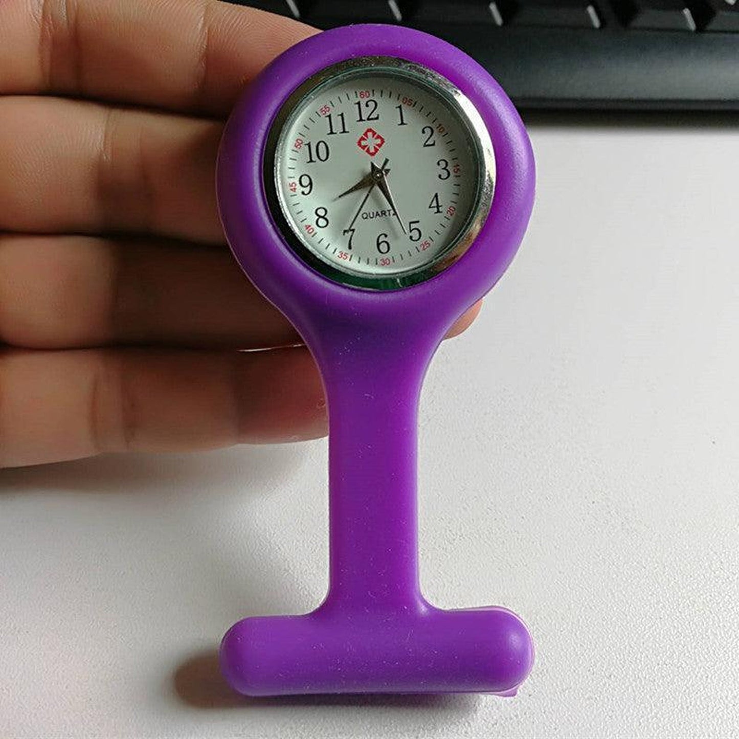 Nurse Silicone Brooch Fob Watch with Tunic Clip