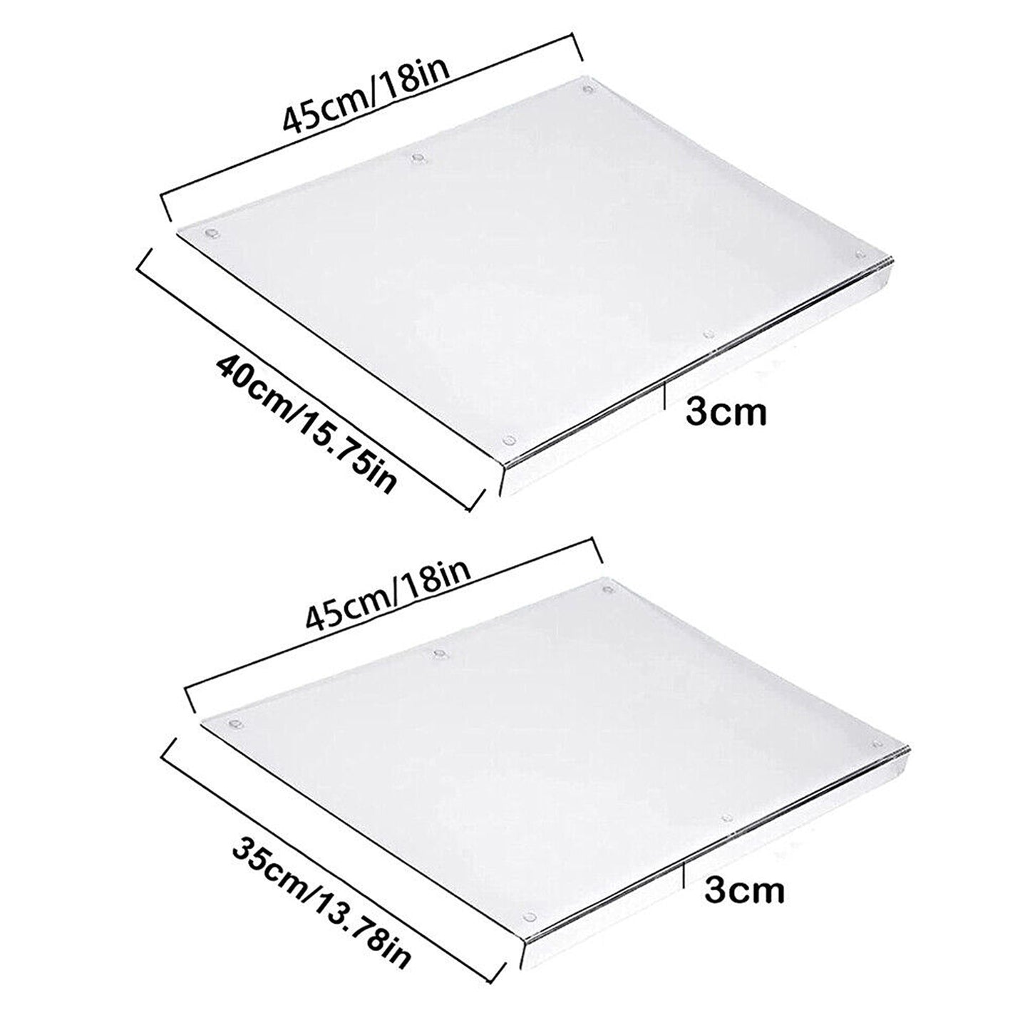 Kitchen Chopping Board in Clear Acrylic - Counter Top