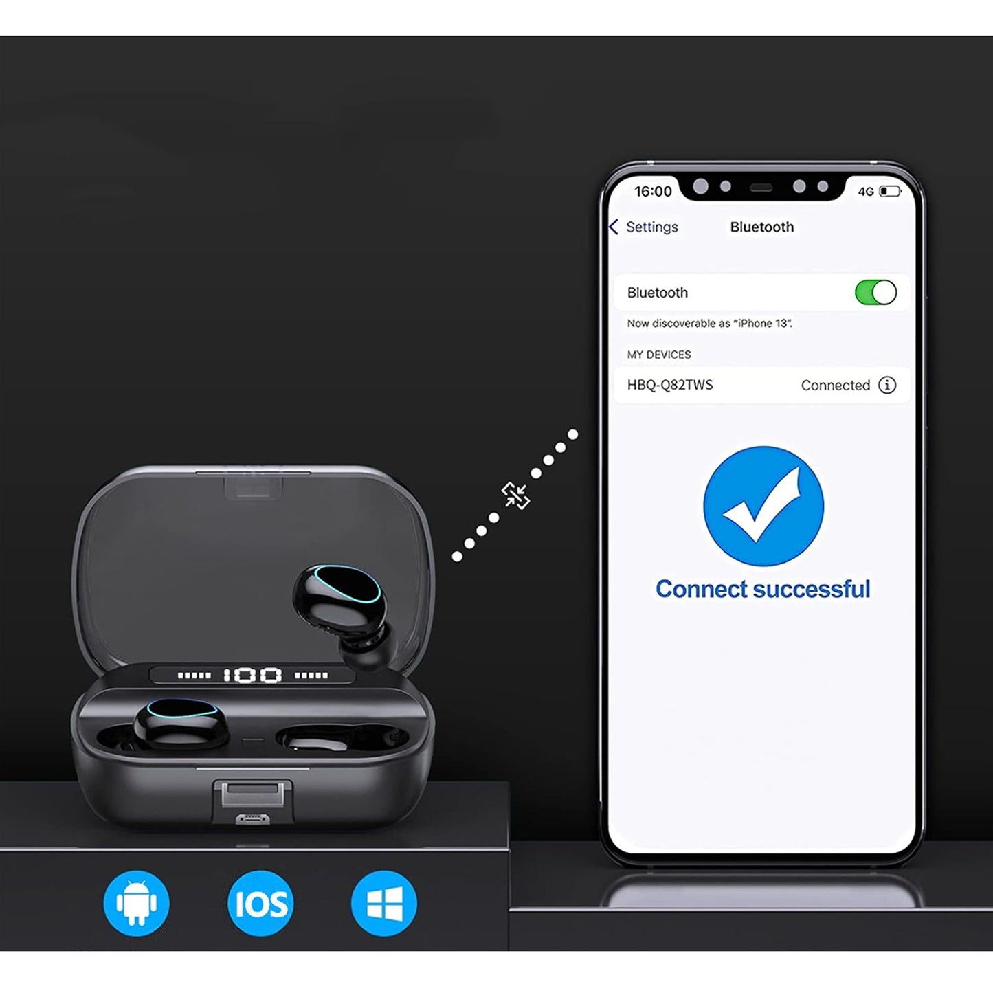 Wireless Earbuds Bluetooth 5.3 Waterproof LED Display TWS
