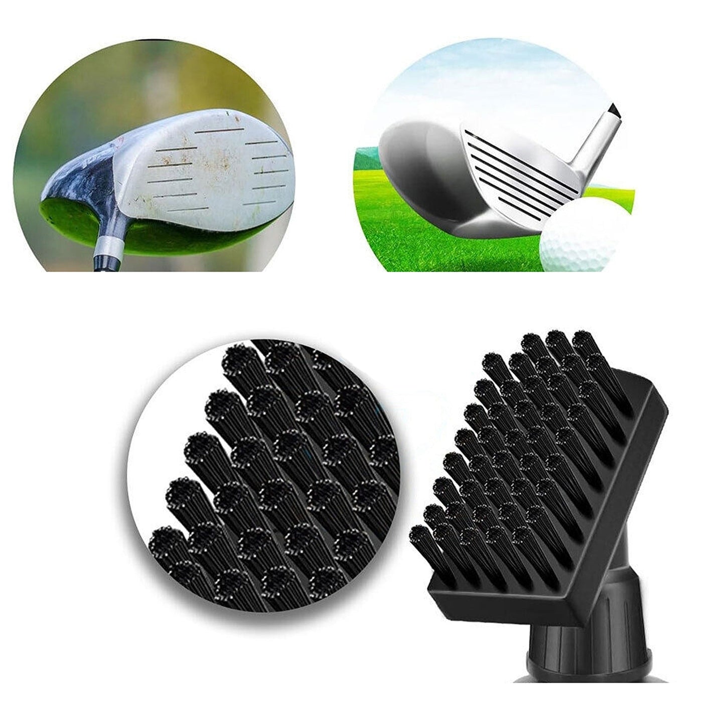 Golf Club Cleaning Brush with Water Bottle Groove Cleaner