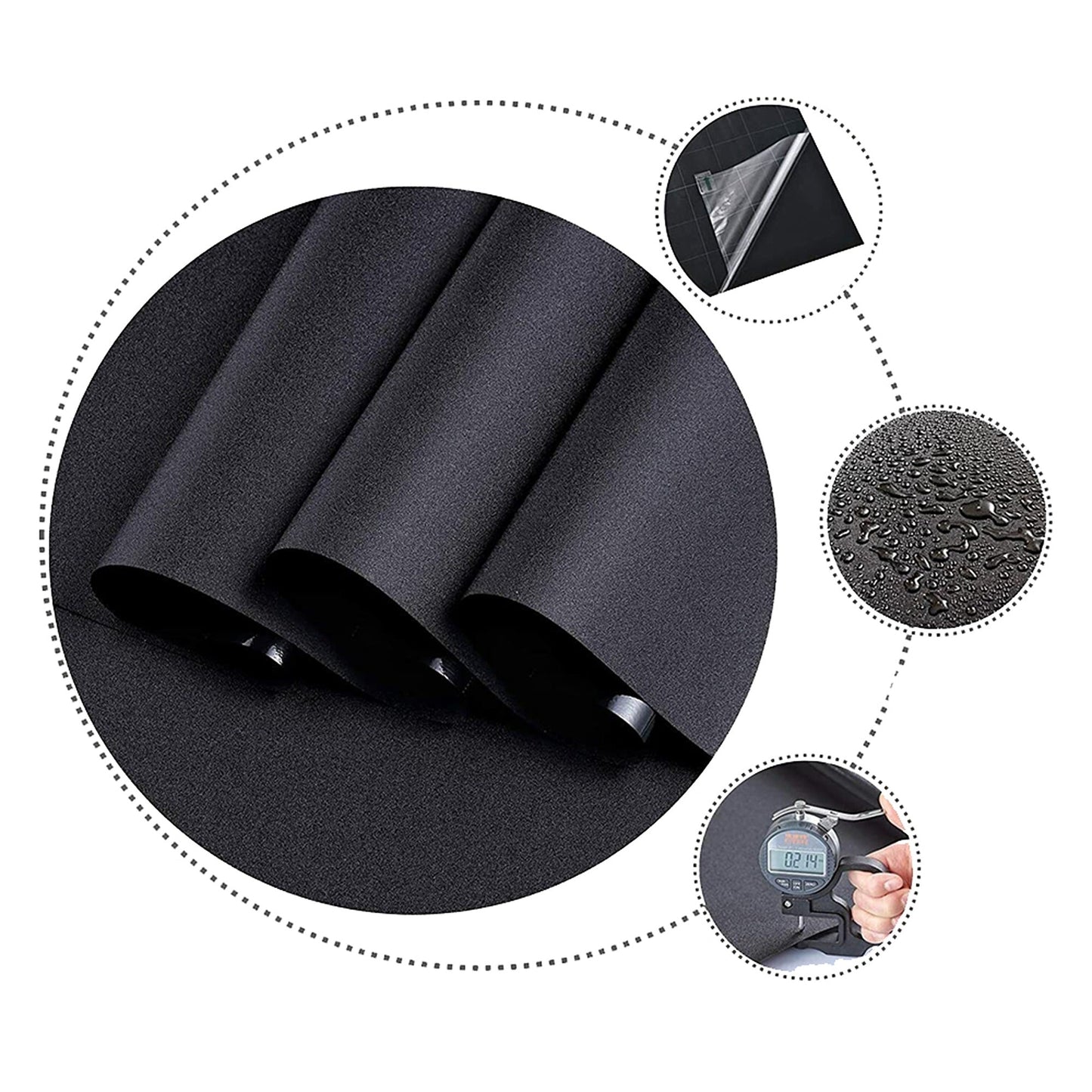 Blackout Static Cling Window Glass Film UV Sun Block Privacy Protection