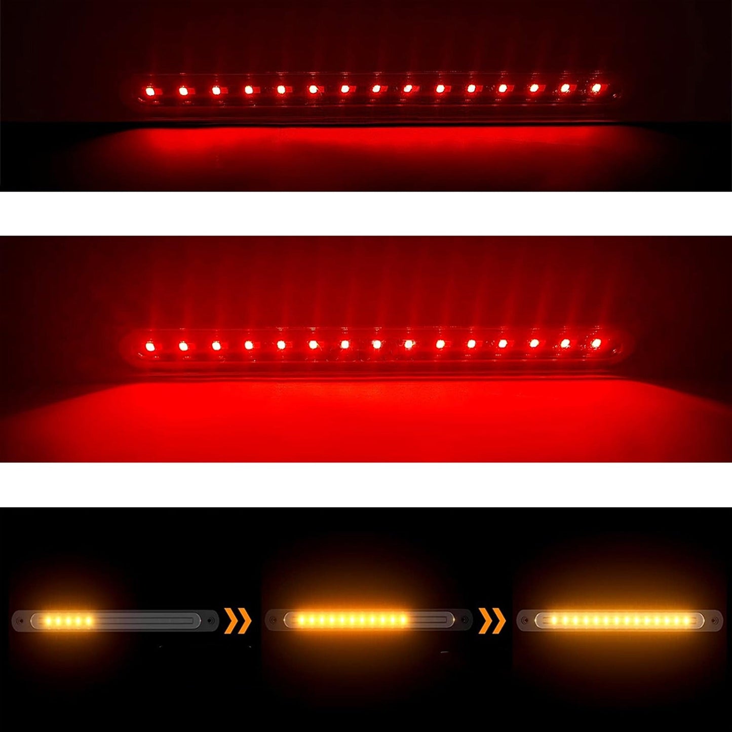 Trailer Tail Lights LED Rear Brake Signal Halo Neon Truck