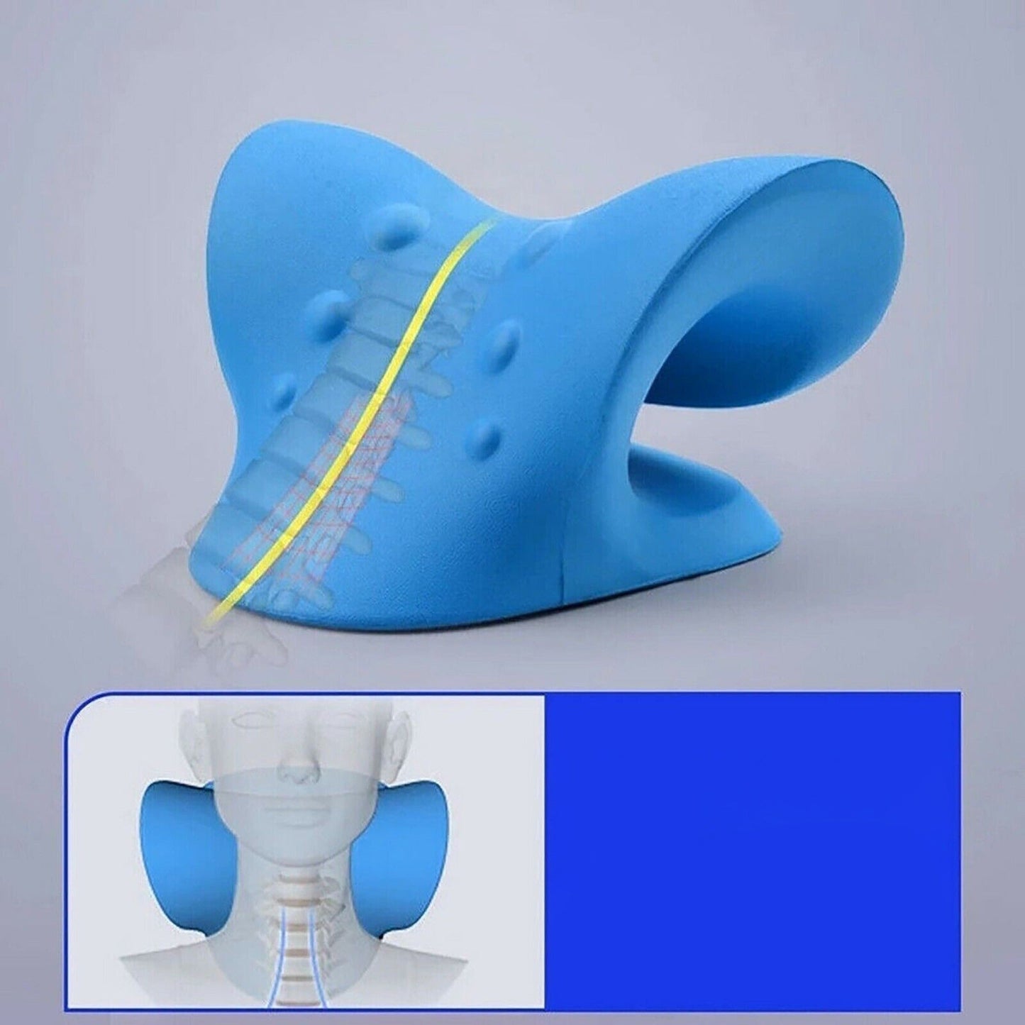 Cervical Neck Stretcher Device Traction Pillow for Pain Headaches TMJ Relief