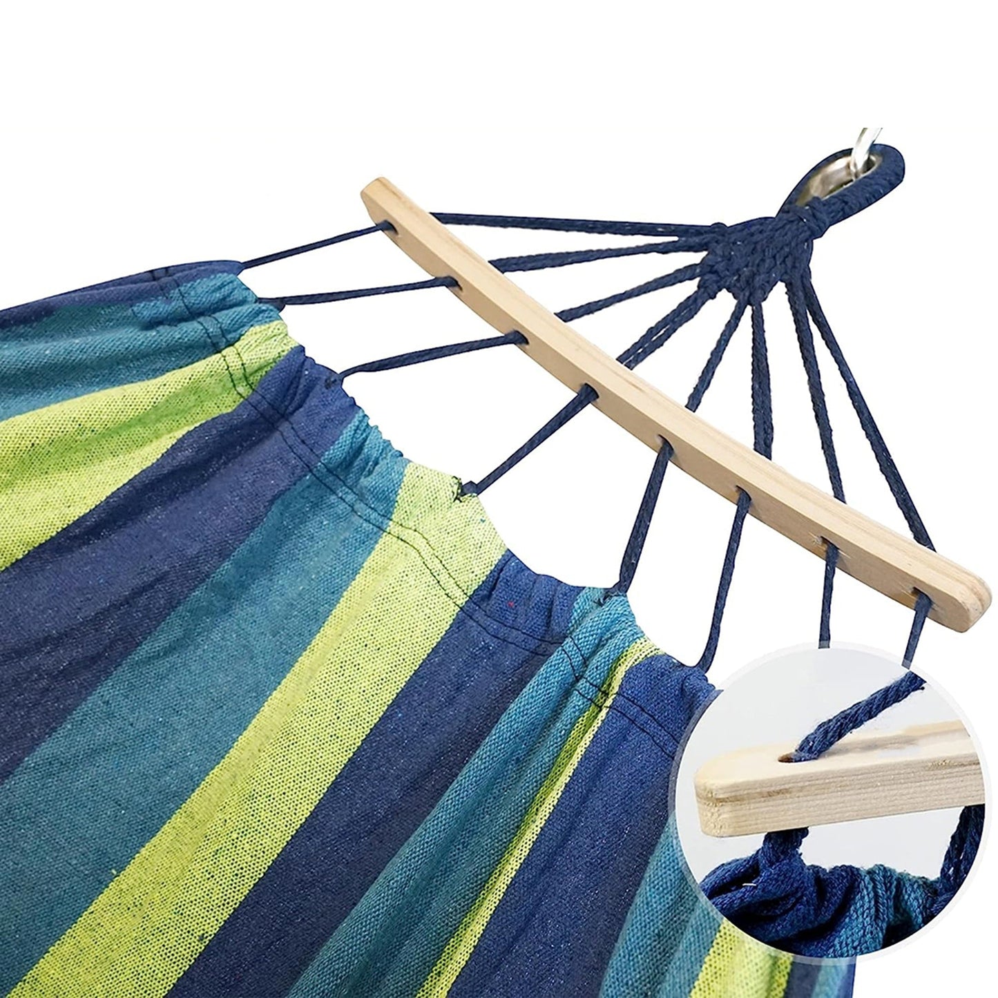Comfy Double Hammock with Hanging Straps and Hooks Outdoor Bed