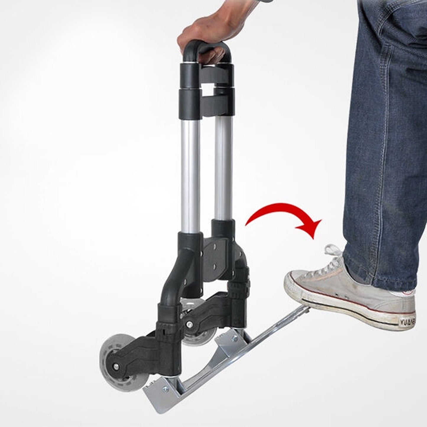 Folding Hand Trolley for Luggage Aluminium 80KG