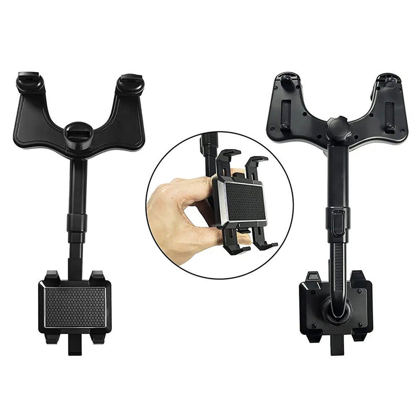 Rearview Mirror Phone Holder 360 Rotatable Car Multifunctional Stand