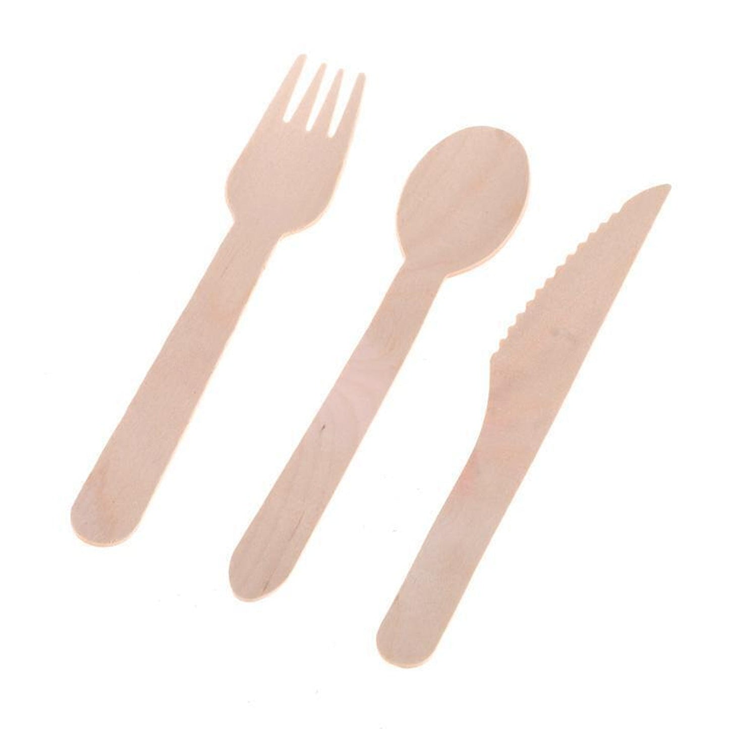 Eco-Friendly Disposable Wooden Cutlery Set Knives Forks Spoons
