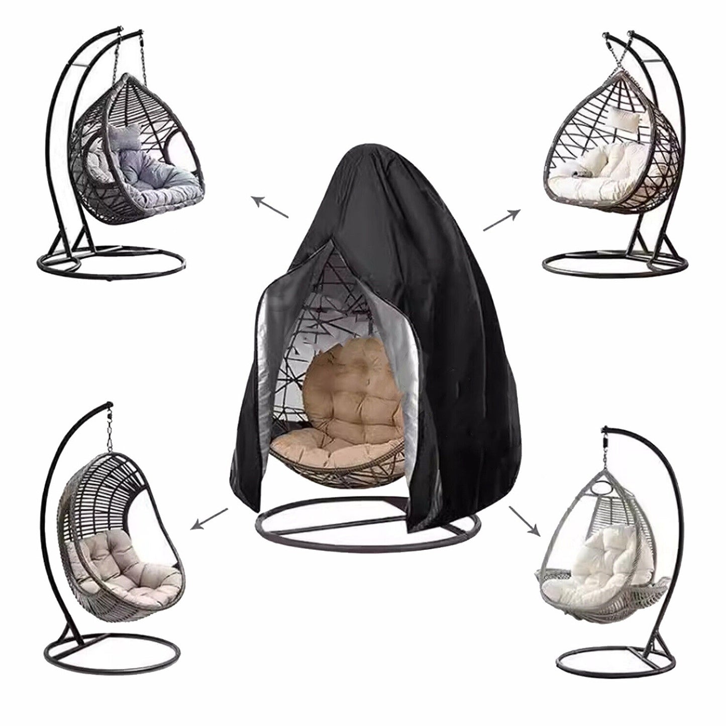 Outdoor Waterproof Swing Egg Chair Cover Furniture Garden Rattan Protection