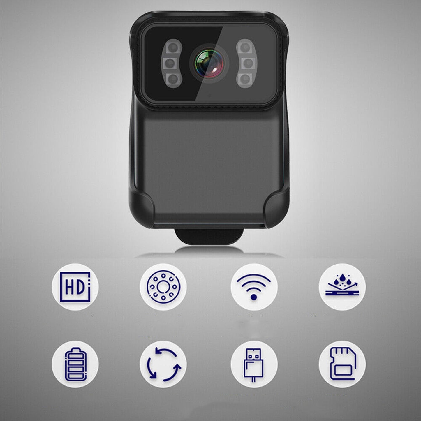 1080P Night Vision Body Camera Portable Police Cam with WiFi DVR