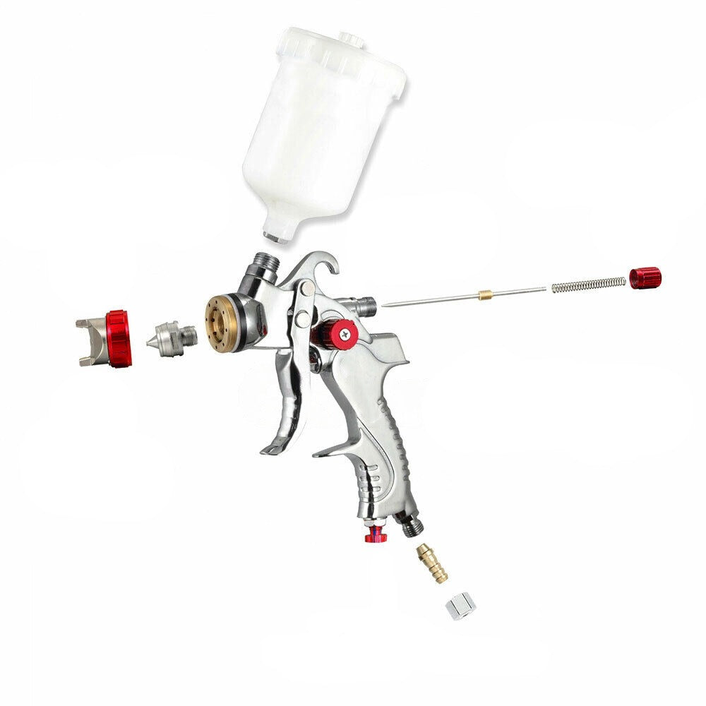 HVLP Spray Paint Gun Kit Gravity Feed Air with 3 Tips