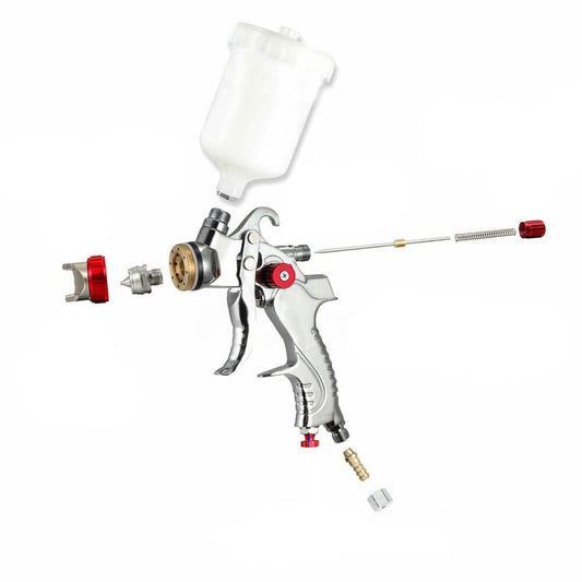HVLP Spray Paint Gun Kit Gravity Feed Air with 3 Tips