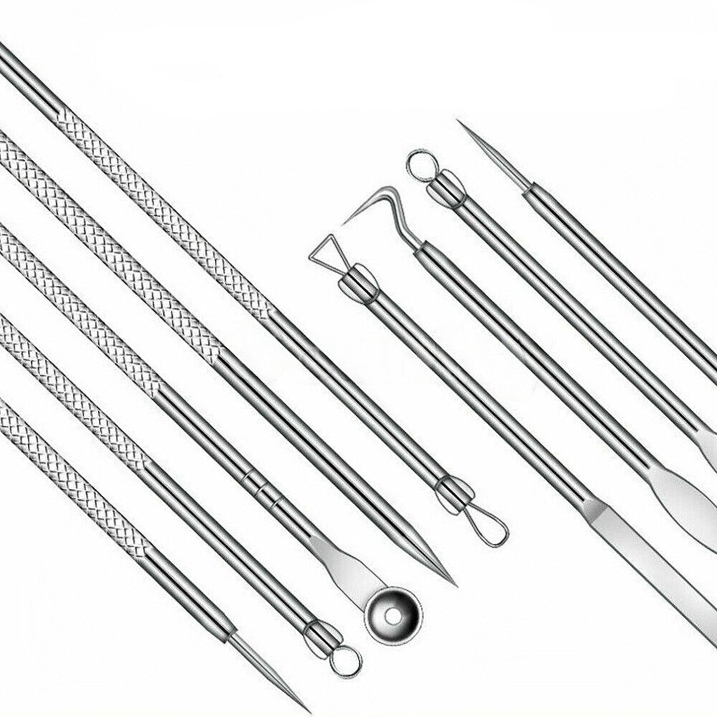 9pcs Comedone Extractor Tool Kit Blackhead Pimple Spot Remover