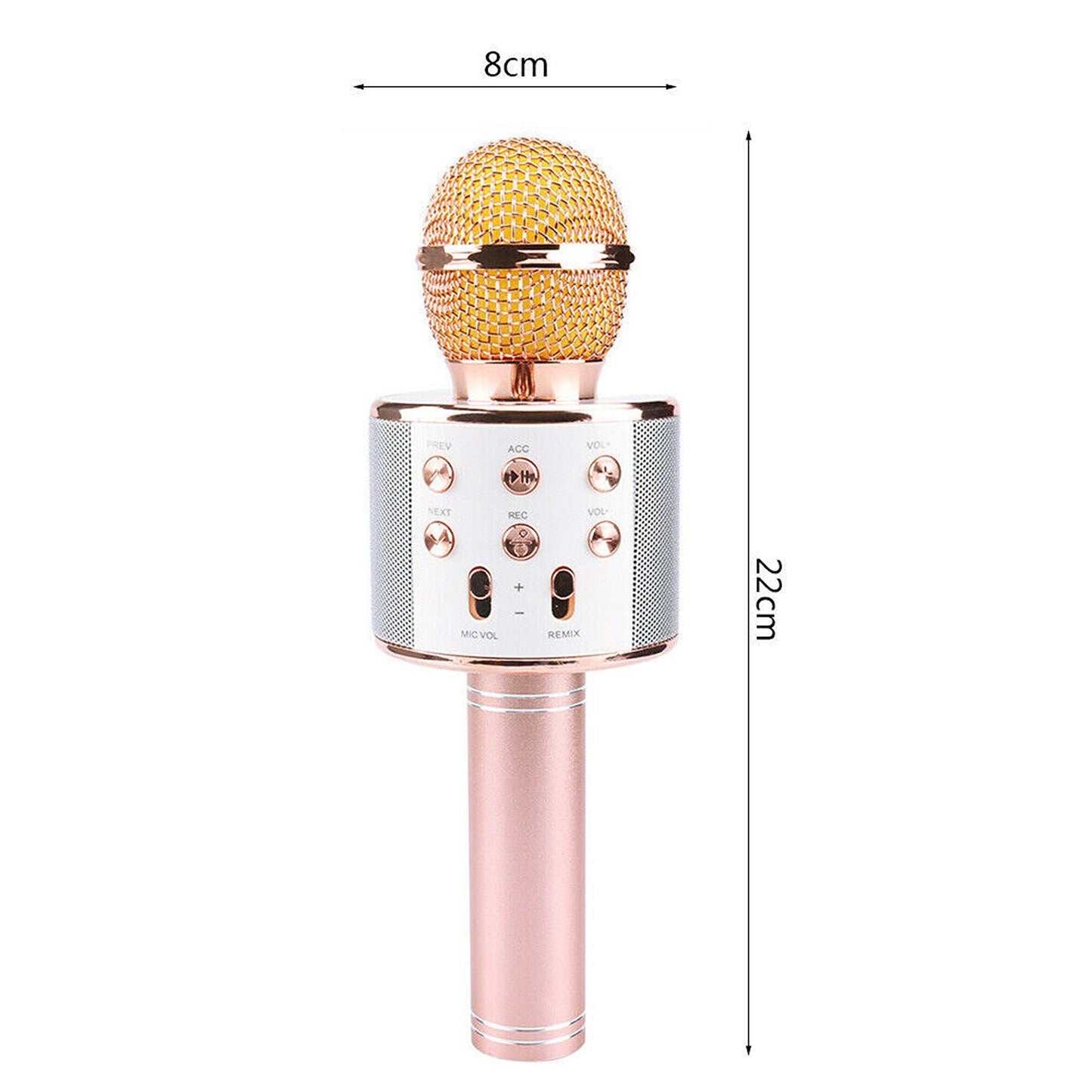 Wireless Bluetooth Handheld Karaoke Microphone with Speaker USB Mic