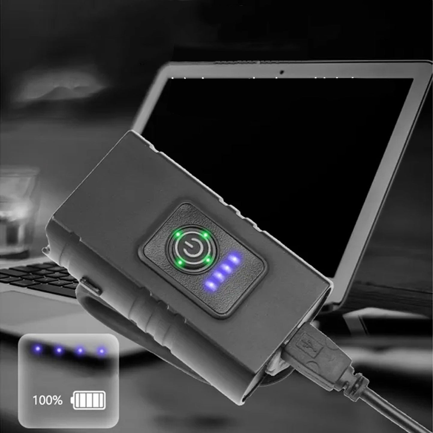 Bike Lights Front Rear LED Rechargeable Headlight Set