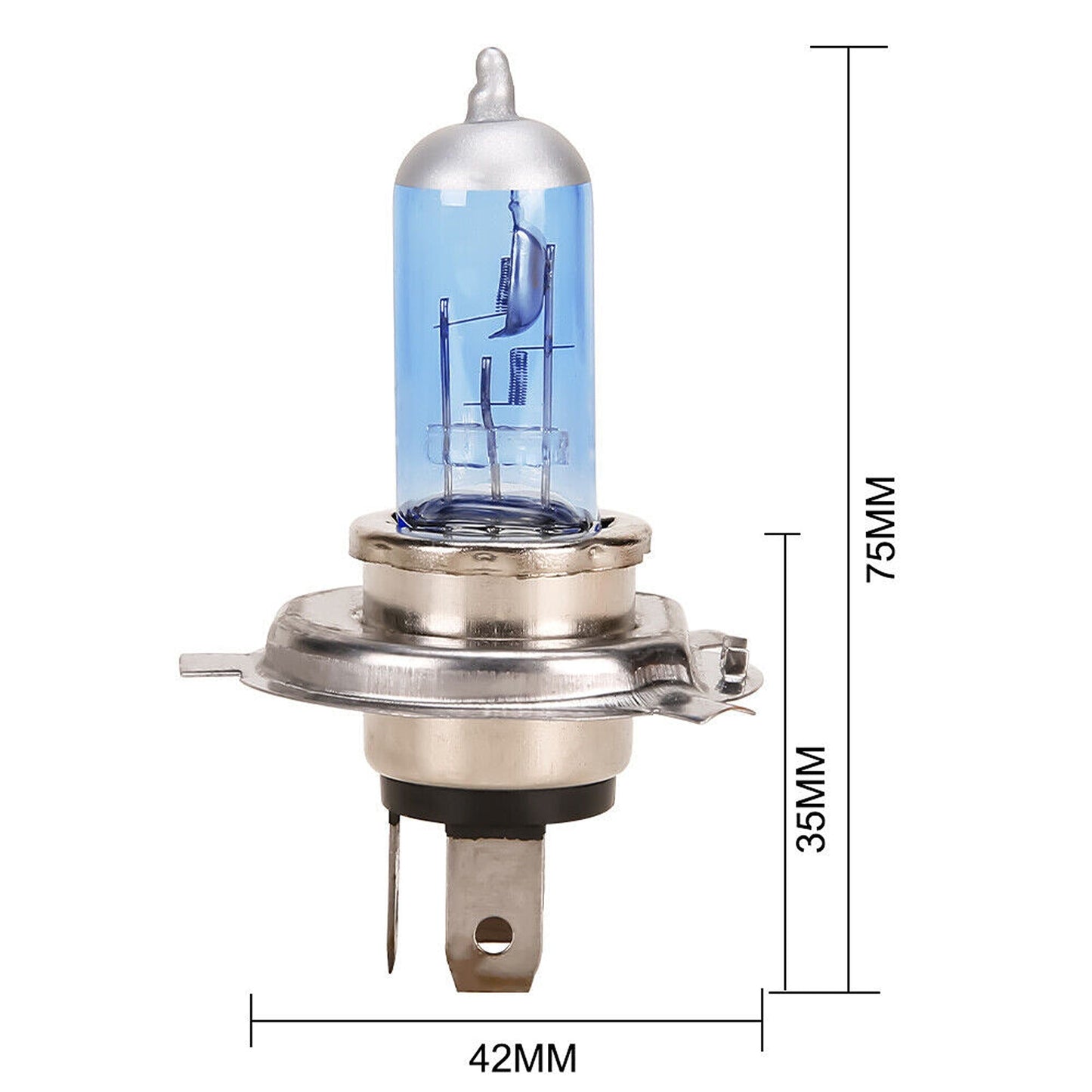 LED Headlight Globes Set 90W Warm White Bulbs for Car Accessories H4