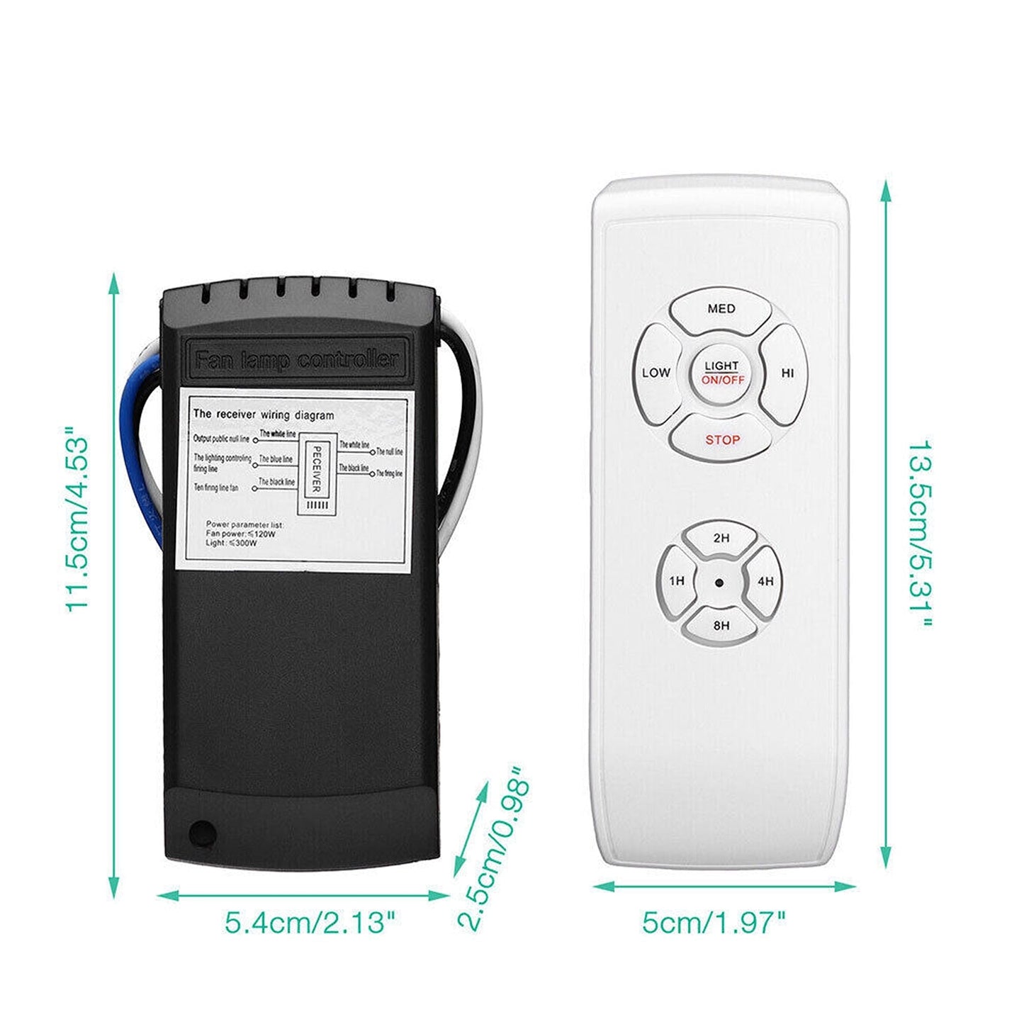 Universal Ceiling Fan Remote with Wireless Control Kit for Lighting
