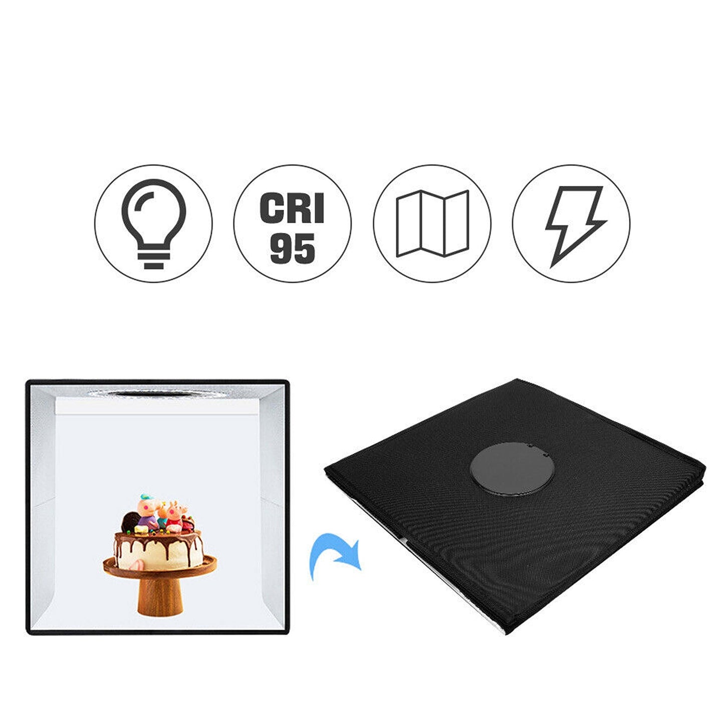 Portable Photo Studio Light Box with 144 LED Lighting for Product Photography