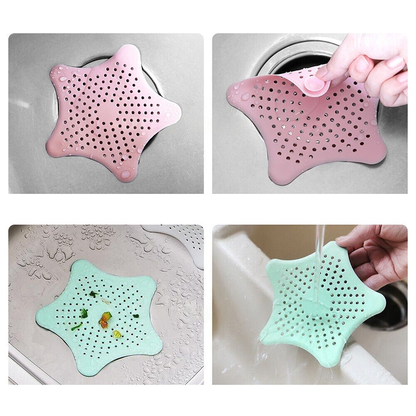 Silicone Kitchen Sink Strainer Bath Basin Drain Stopper and Waste Plug Filter