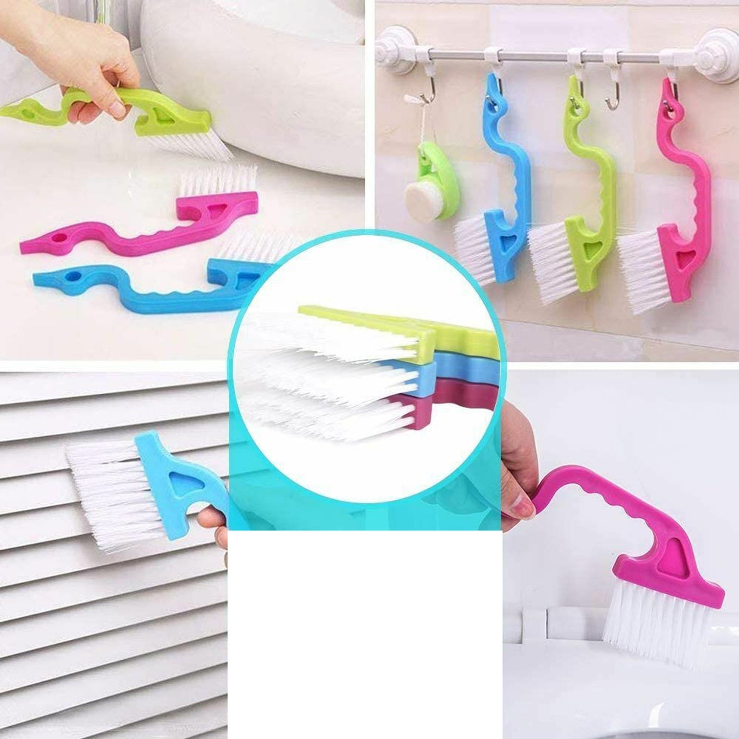 Crevice Groove Cleaning Brush for Windows Doors and Dust Removal