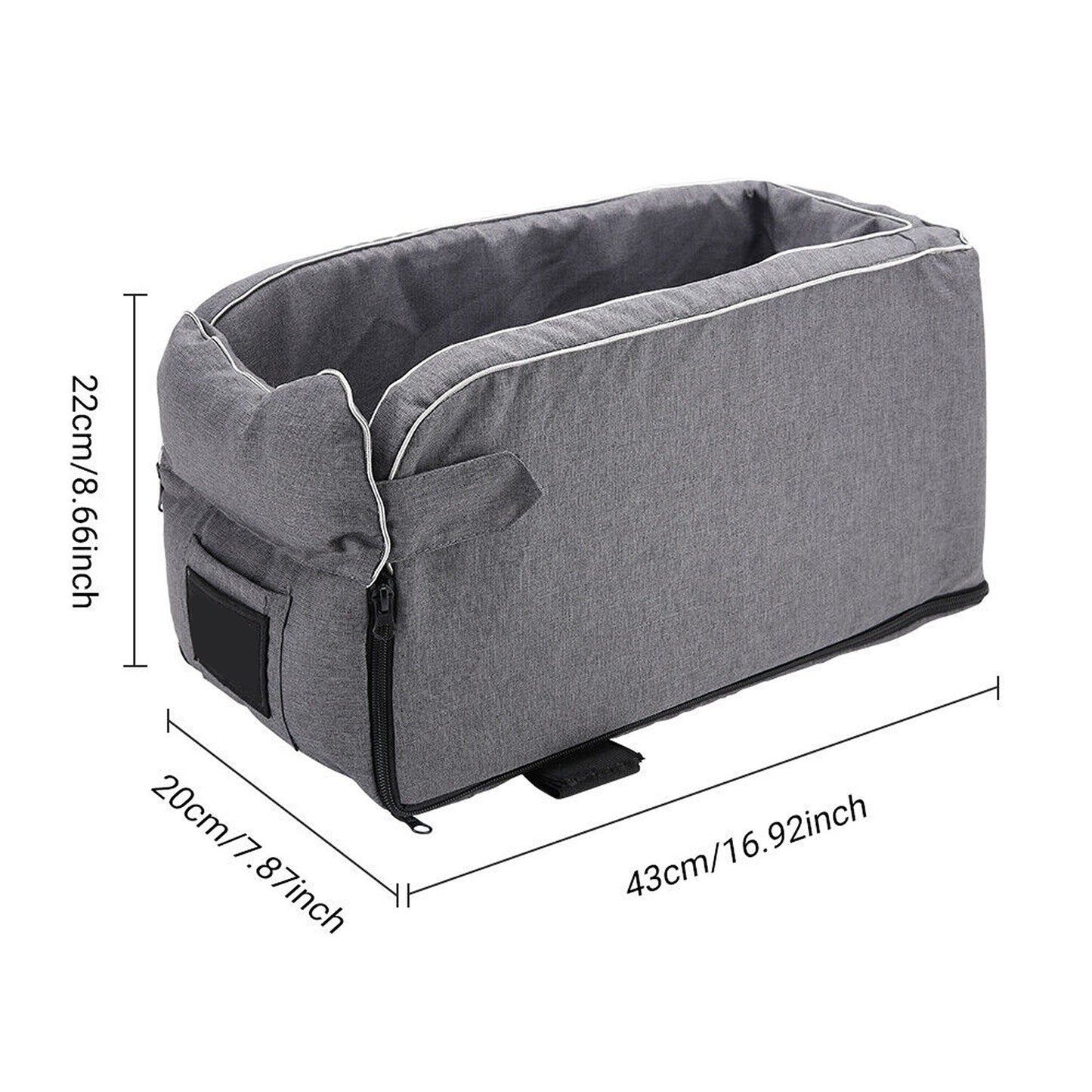 Pet Car Booster Seat Puppy Basket Safety Console Supplies Buckle