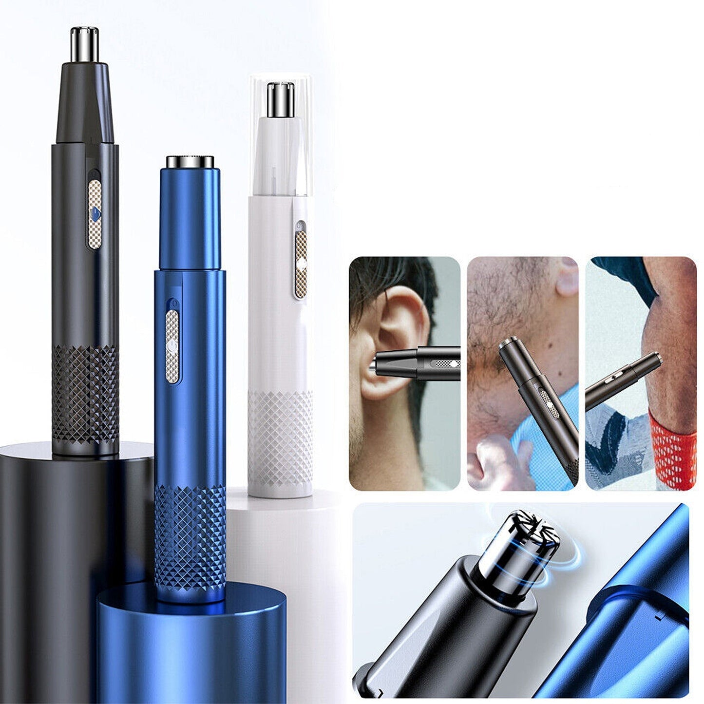 Electric Nose Ear Hair Trimmer with Eyebrow Clipper Rechargeable