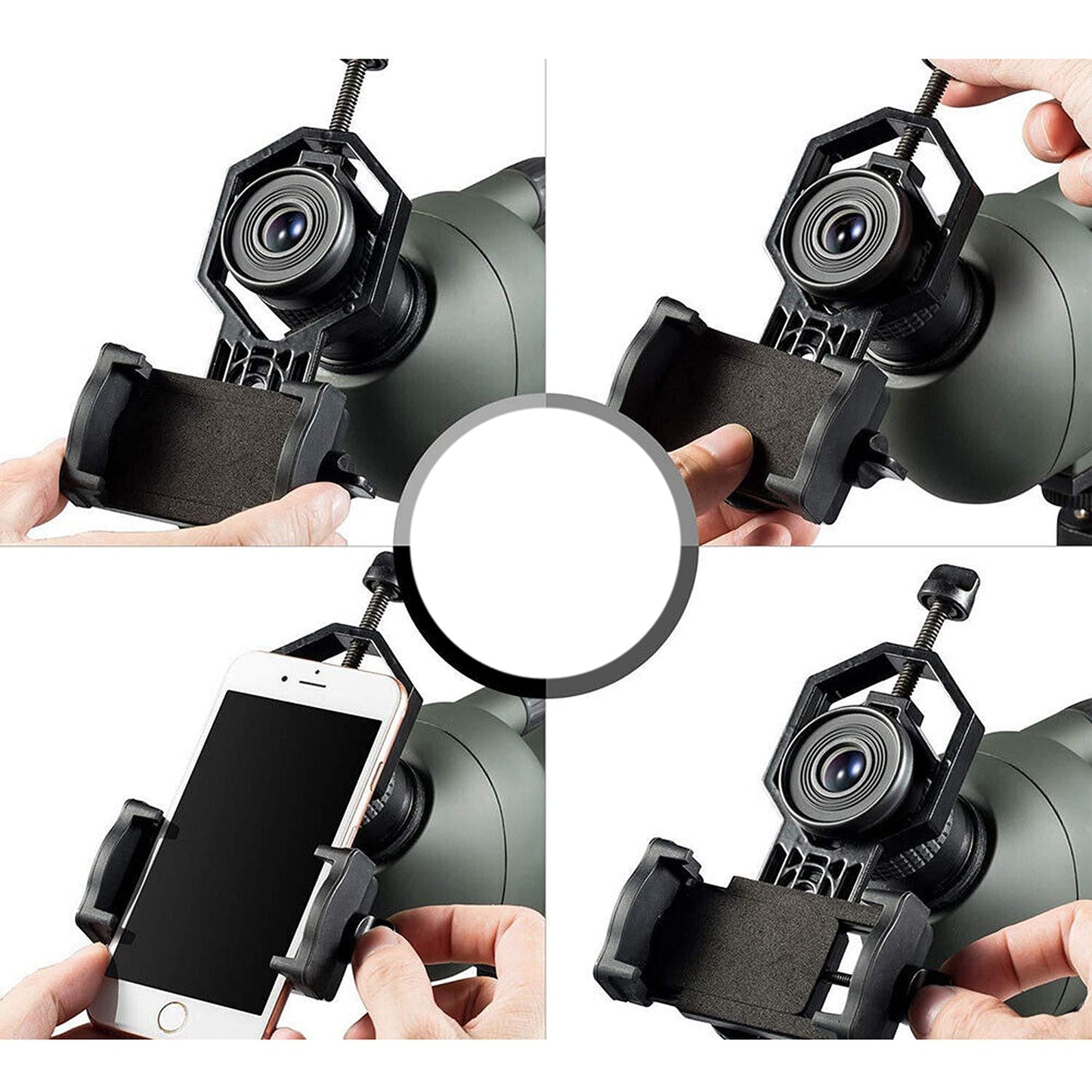 Universal Mobile Phone Clamp Holder Spotting Scope Adapter Mount