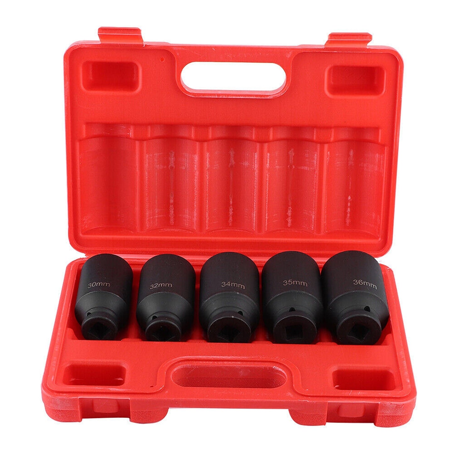 5pcs Drive Deep Socket Bit Set with Star Hex Ratchet 30mm 32mm 34mm 35mm 36mm