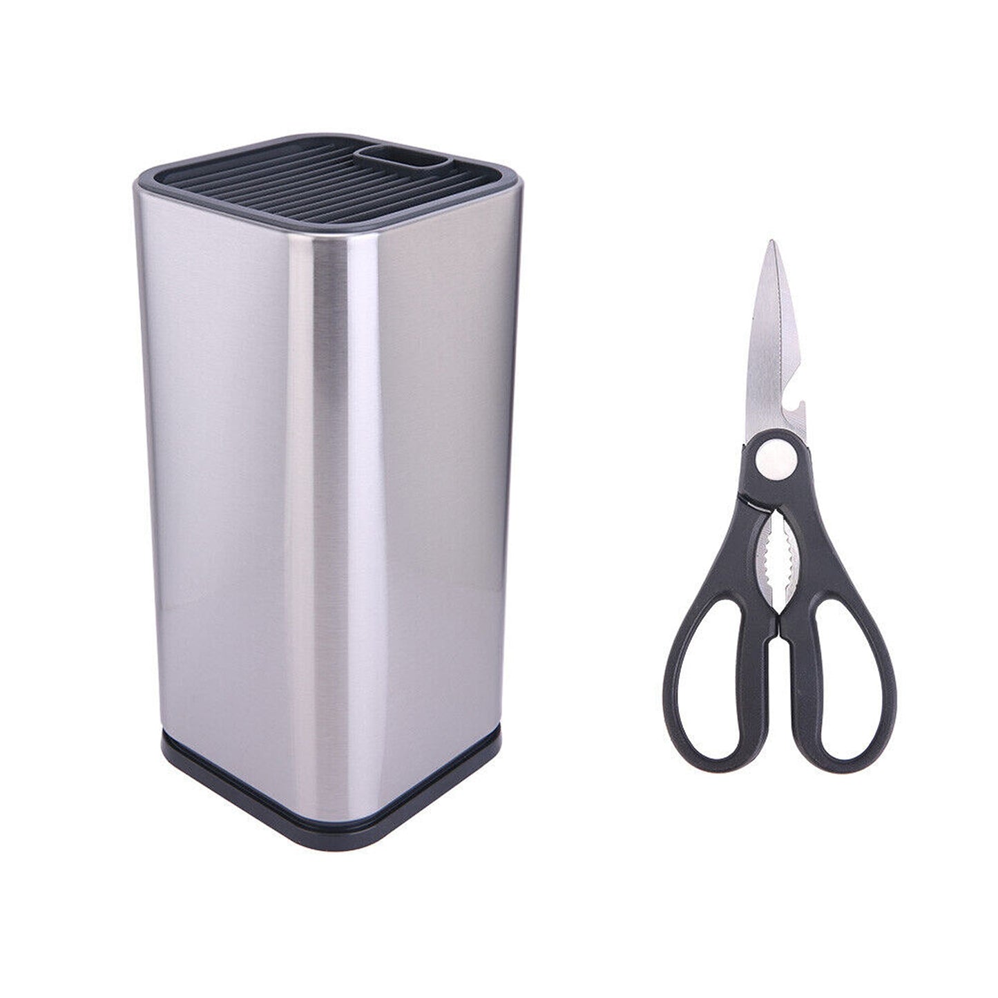 Stainless Steel Knife Block Set Universal Knife Holder and Organizer