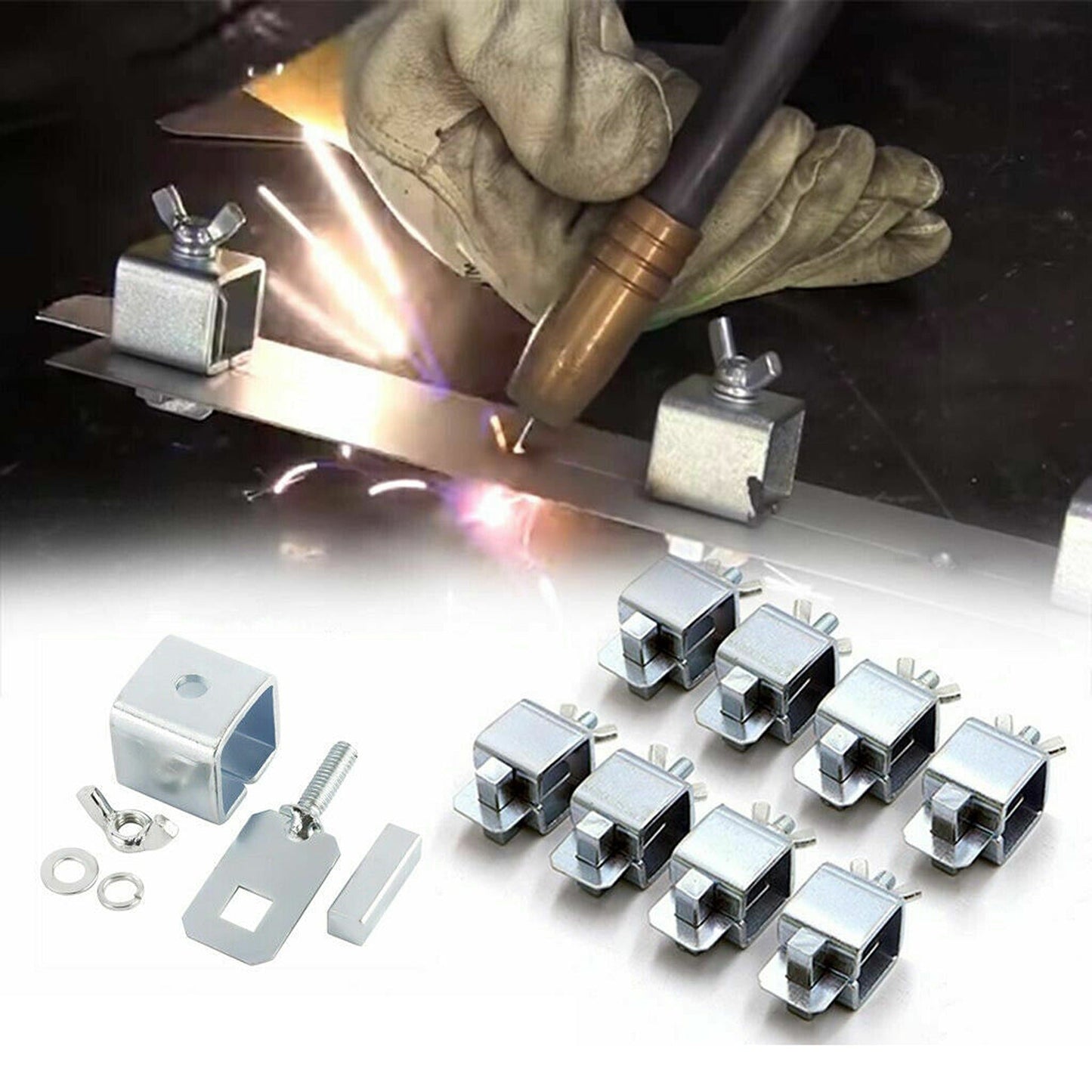 16pcs Sheet Metal Auto Car Door Panel Fender Butt Welding Clamps Set