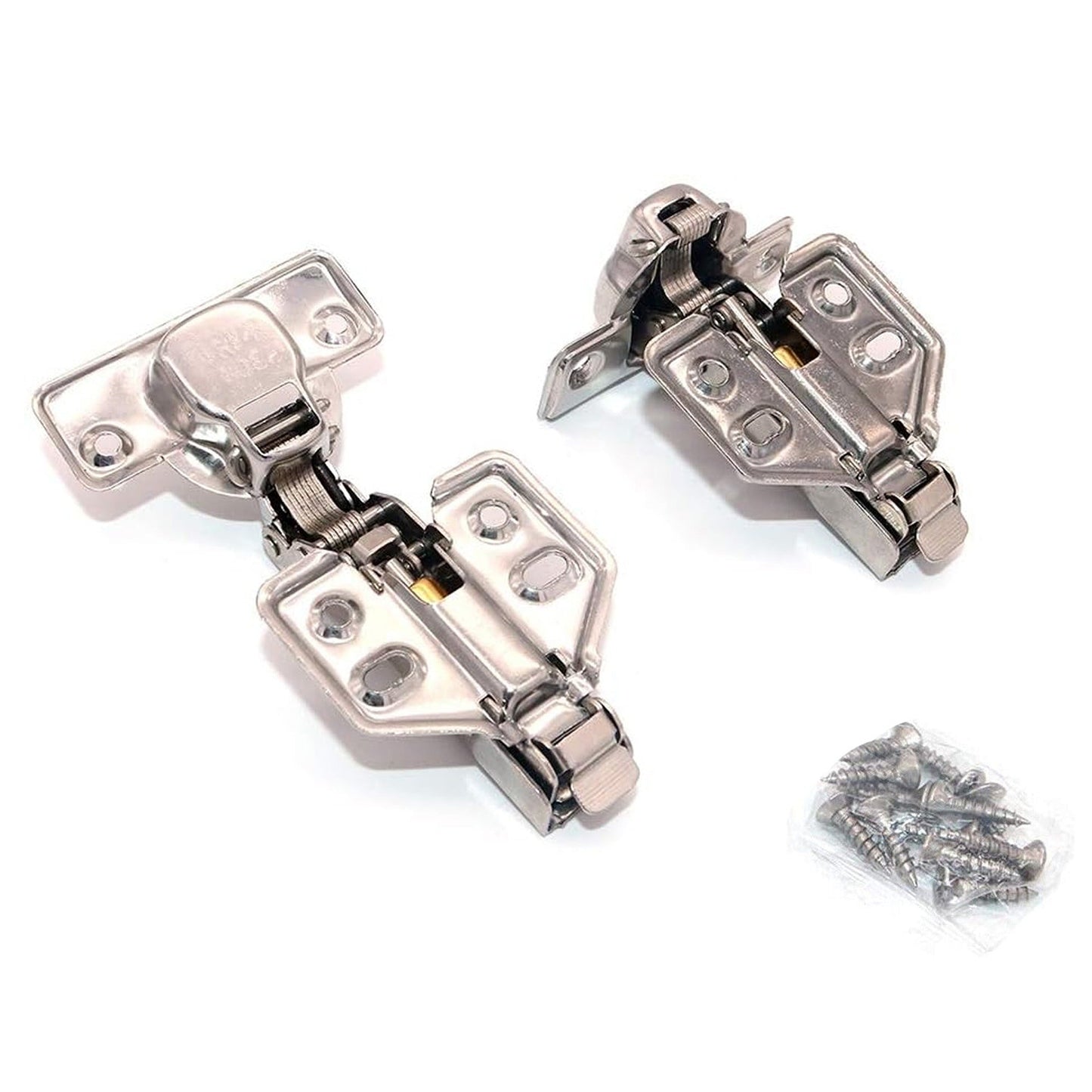 10pcs Kitchen Cabinet Door Hinge Full Overlay Wardrobe Cupboard Close