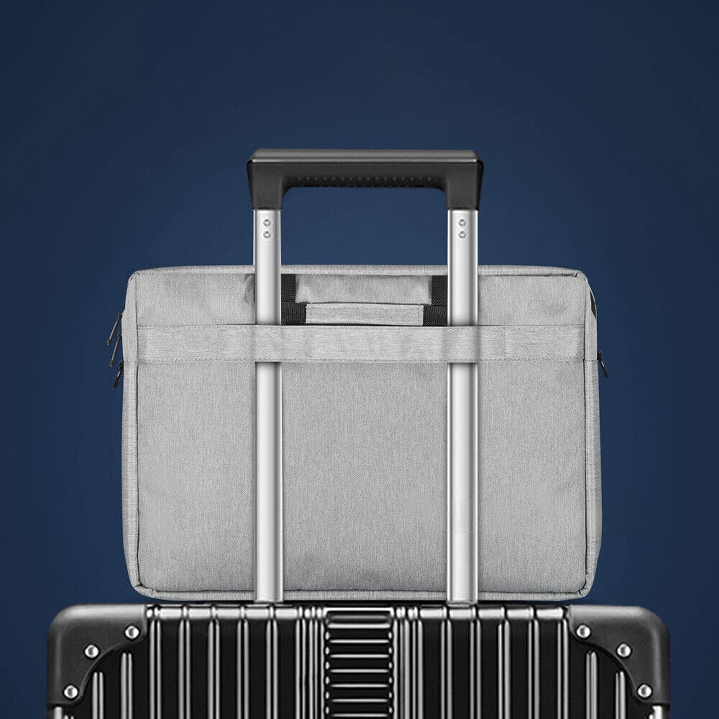 Grey Laptop Shoulder Bag Sleeve for Macbook Lenovo HP Briefcase Style