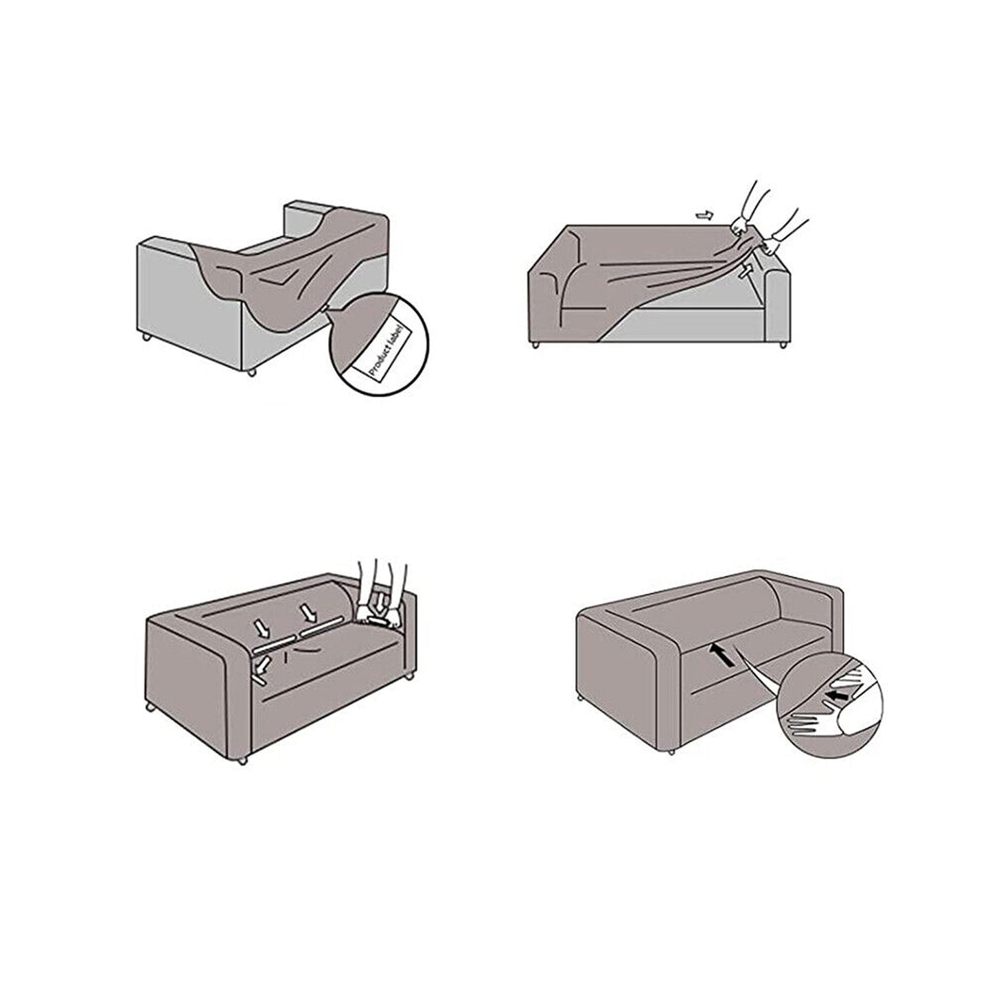 Dark Green Super Stretch Slipcover Velvet Sofa Covers Couch Cover