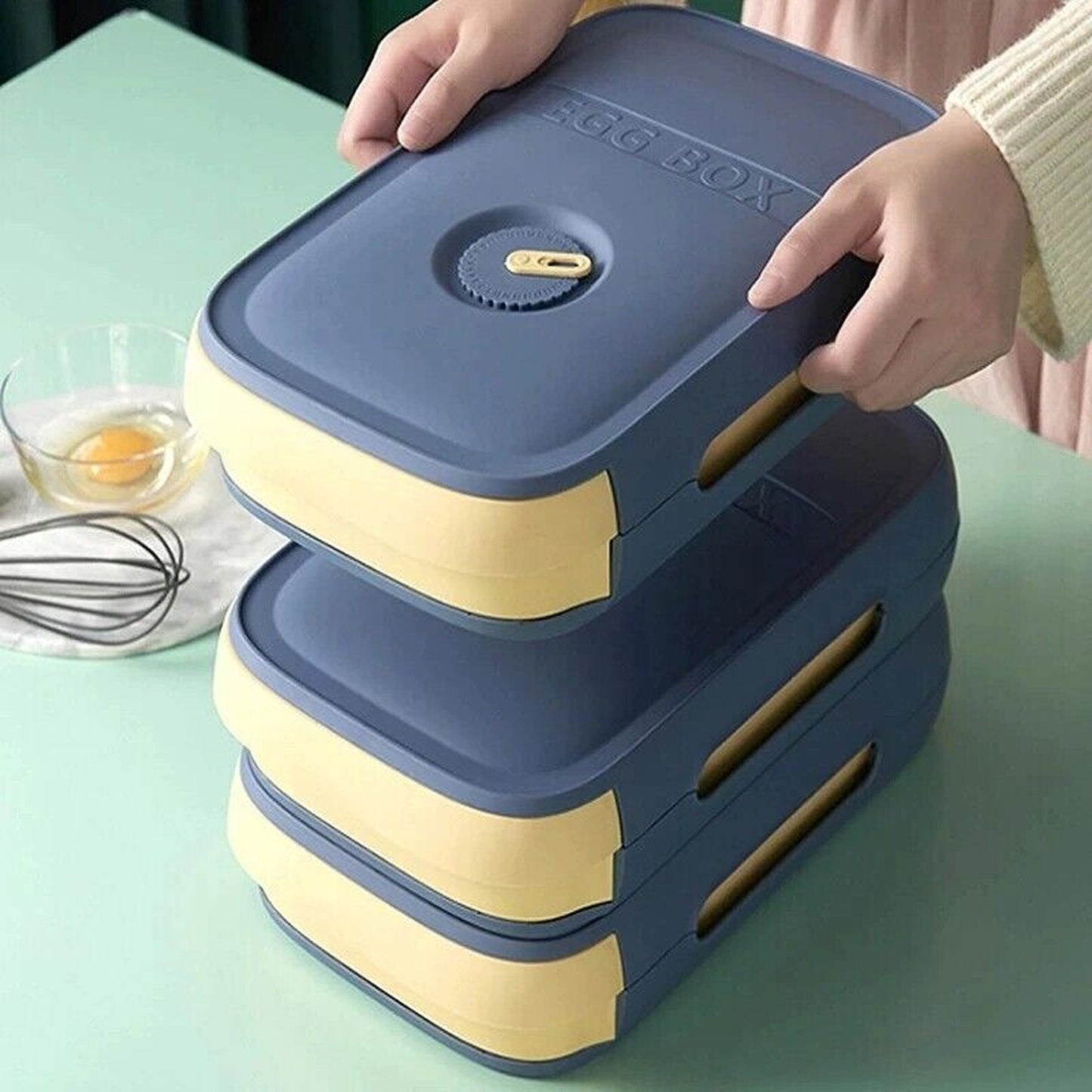 Eggs Tray Drawer Type Fruit and Food Storage Box for Kitchen