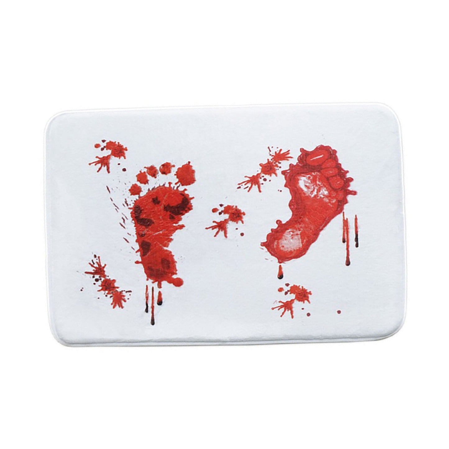 Halloween Horror Bath Mat with Bloody Footprints Color Changing Non-Slip