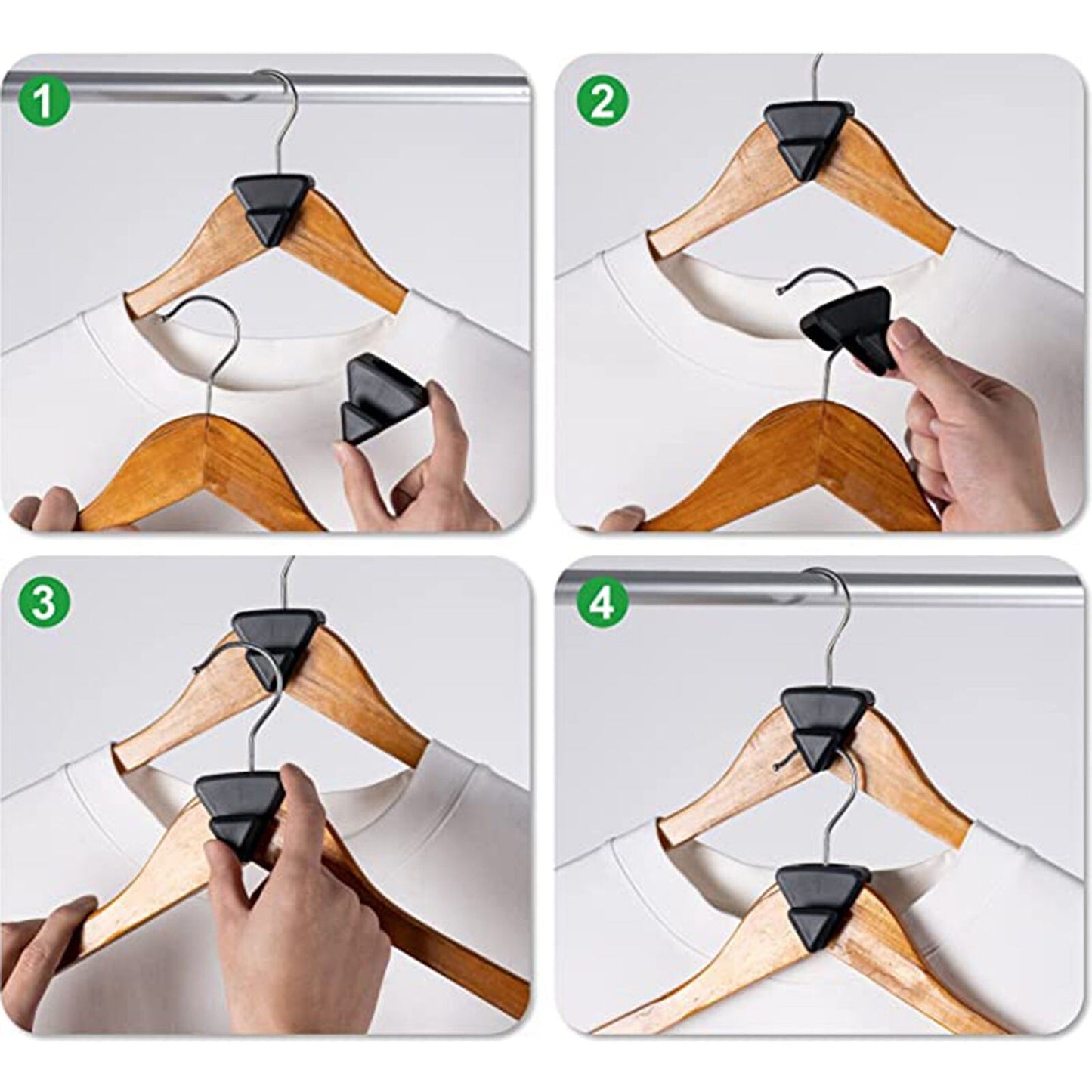 18pcs Space Saving Triangle Clothes Hanger Connector Hooks