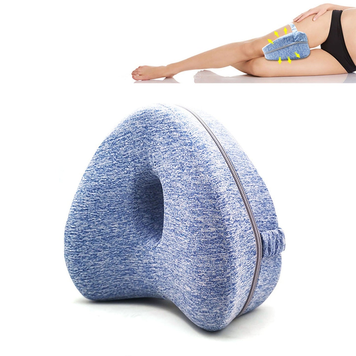 Knee Support Washable Cover Memory Foam Leg Pillow Cushion for Bed Sofa