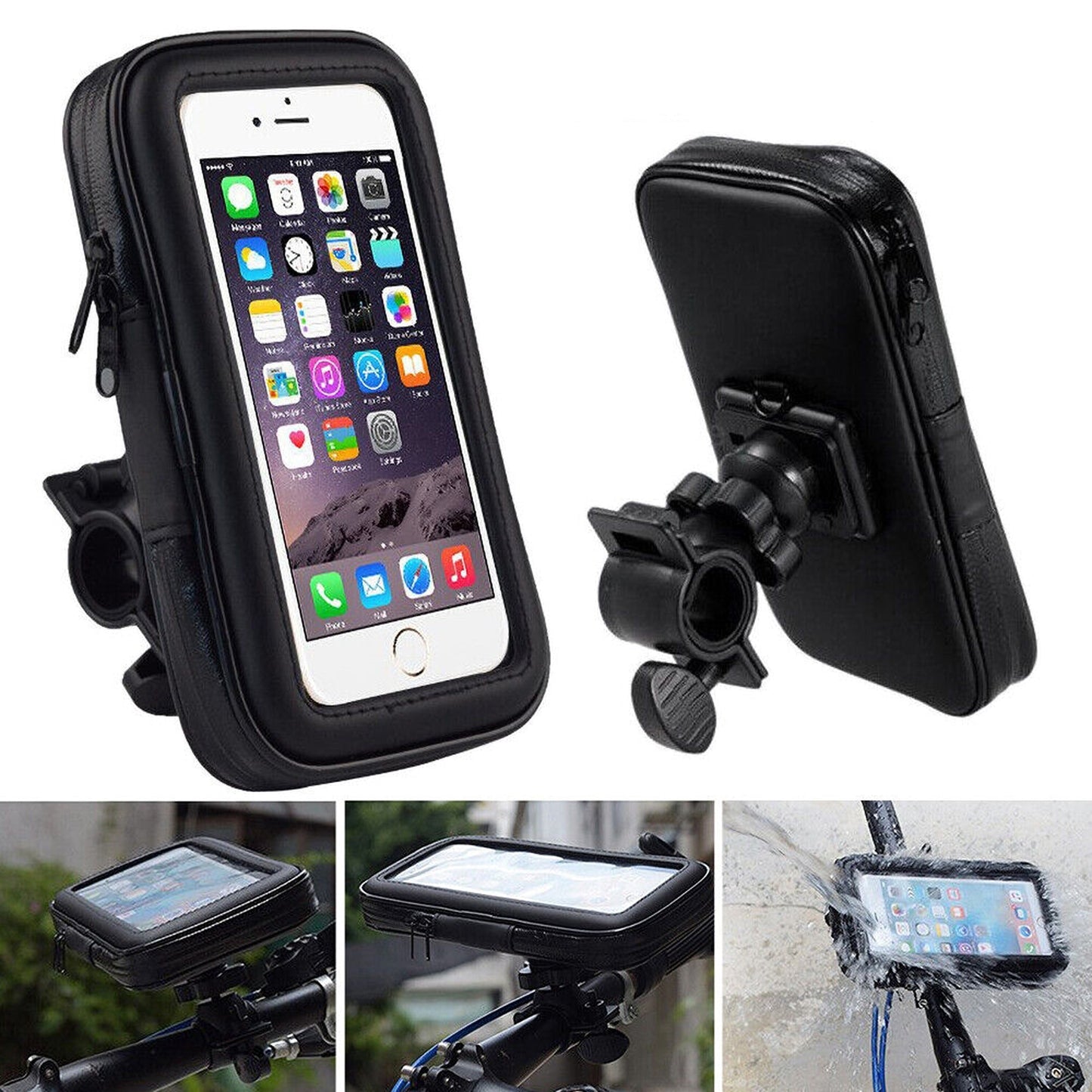 Motorcycle Handlebar Mount Phone Case Waterproof Bike Holder
